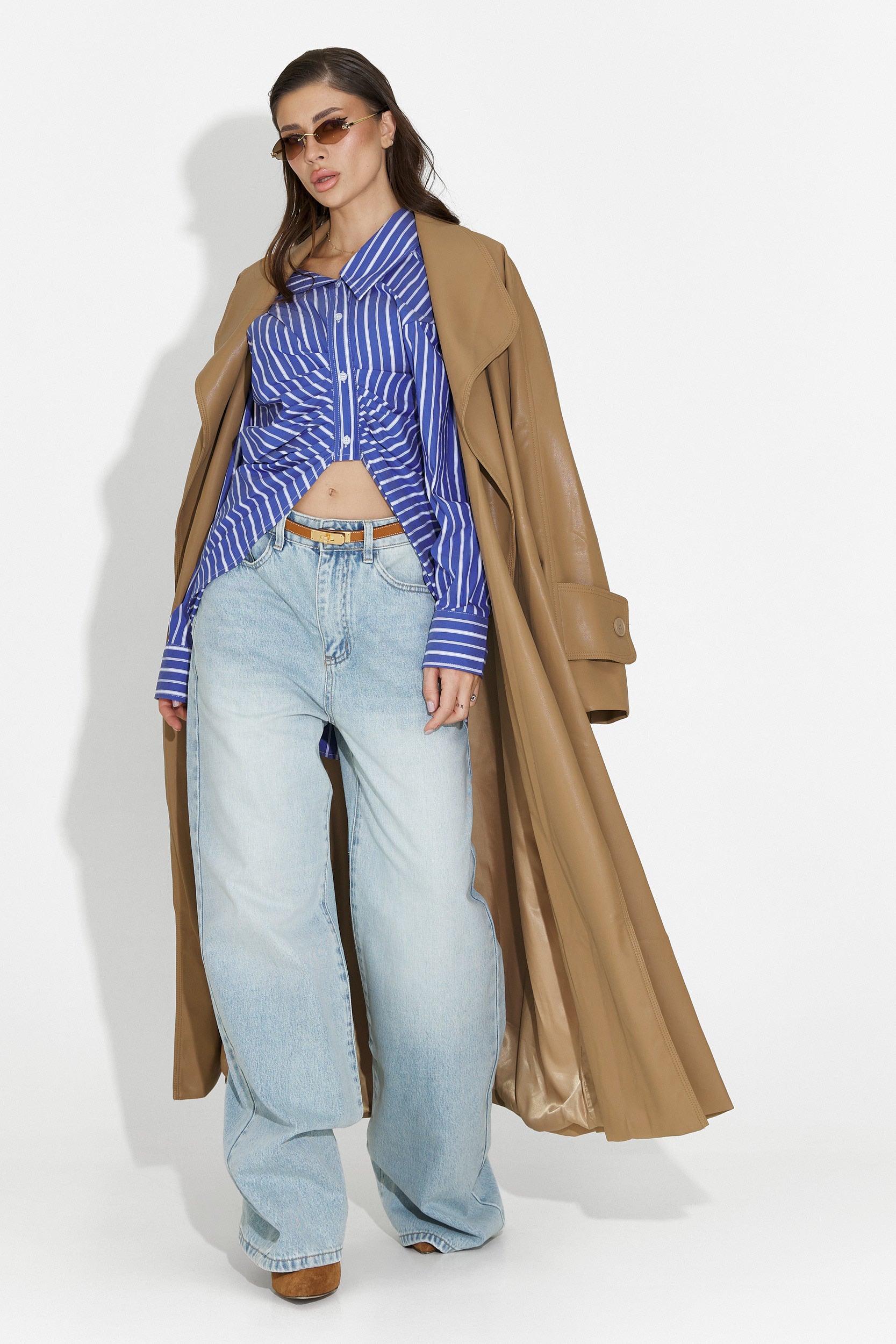 Elegáns bézs Jasoria Bogas női kabát