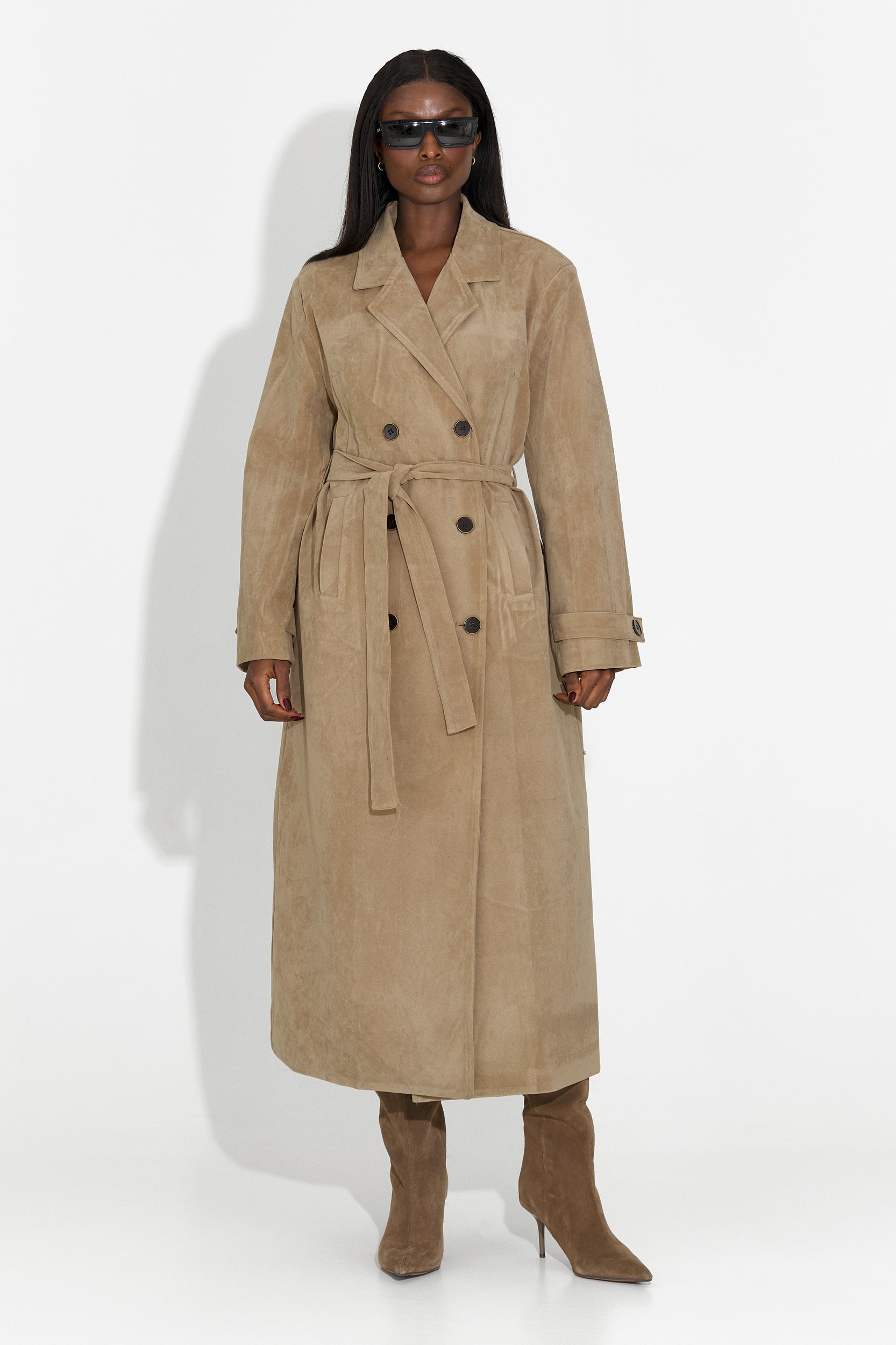 Elegáns bézs Seliora Bogas hölgykabát