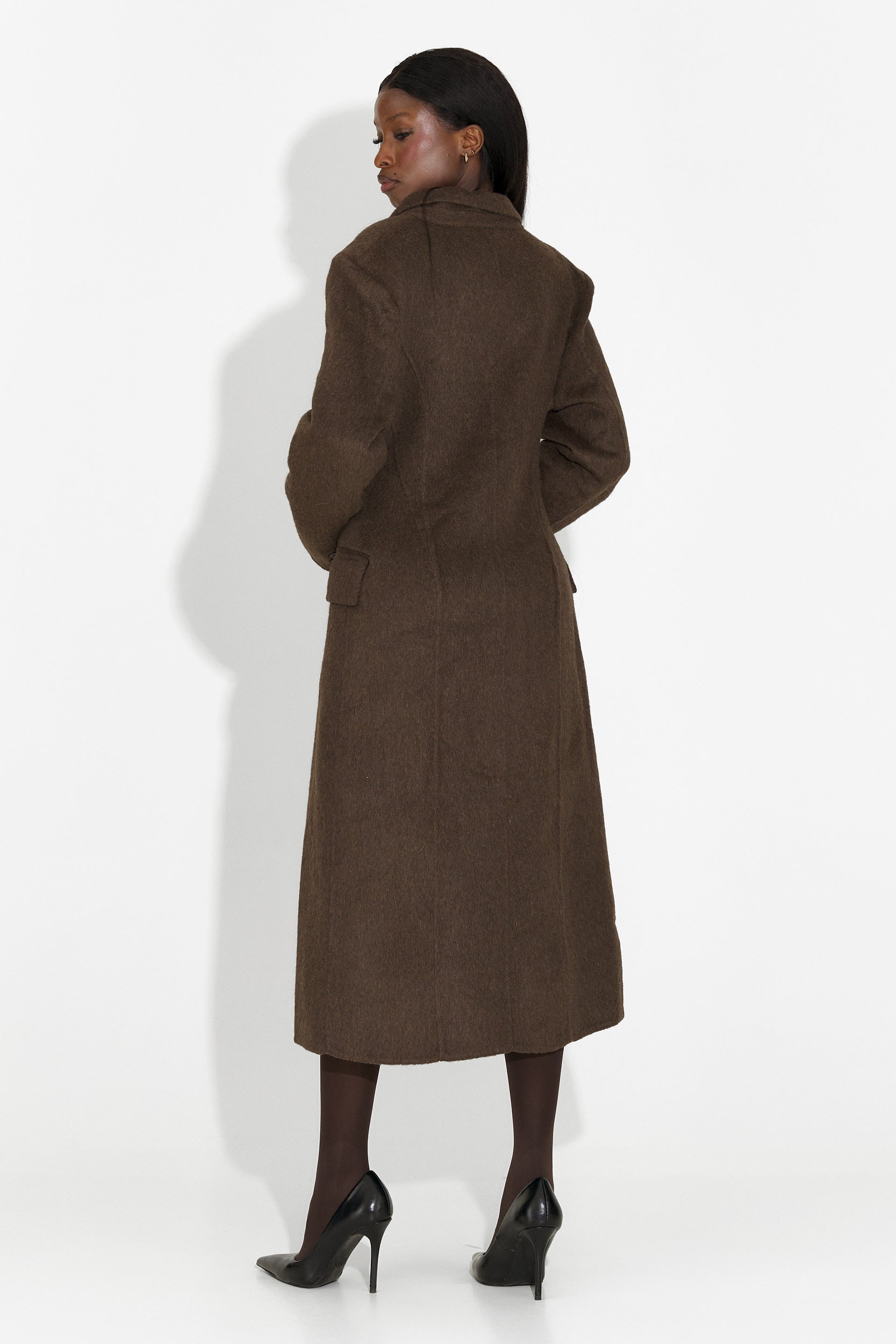 Elegáns barna Savira Bogas női kabát