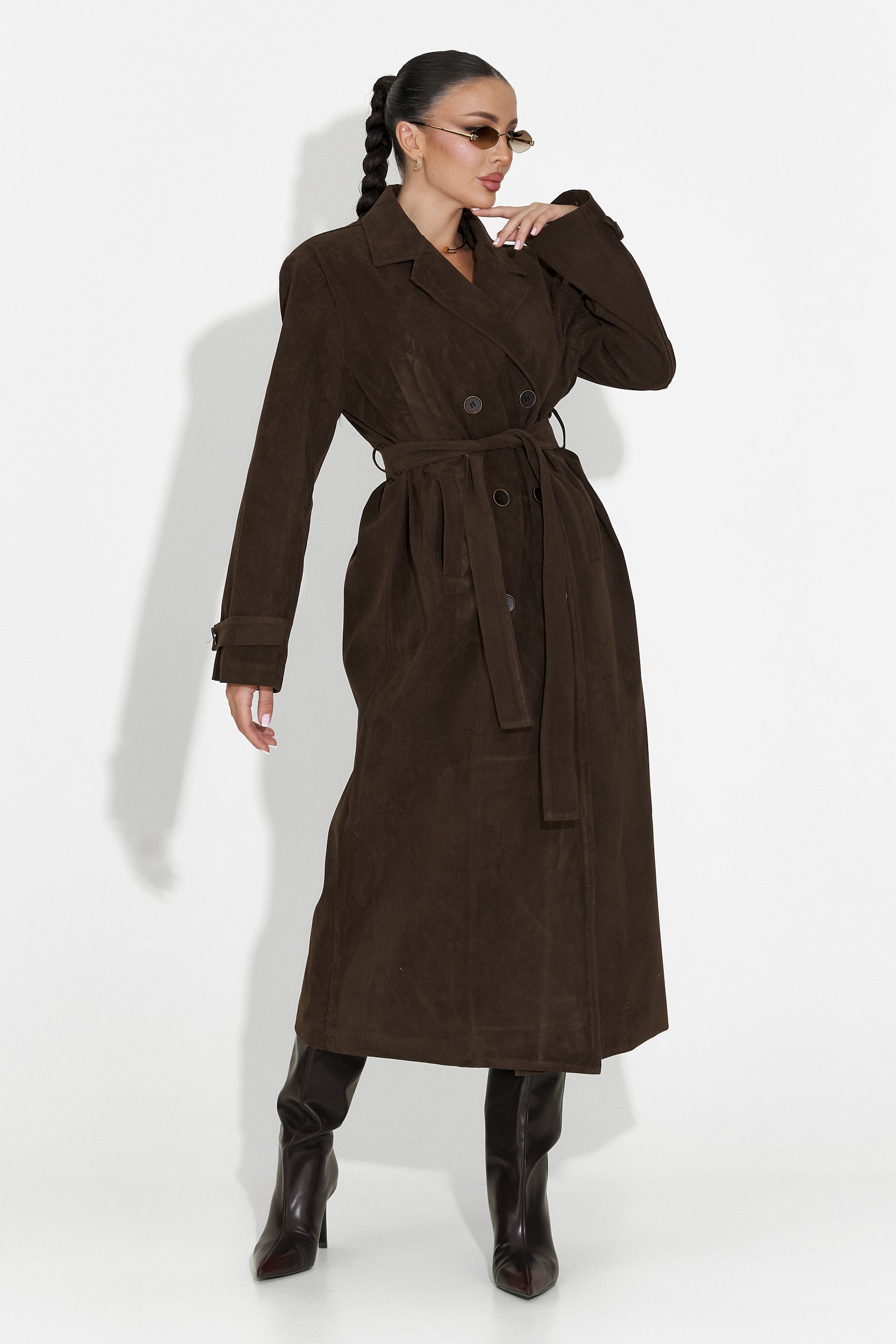 Elegáns barna Seliora Bogas női kabát