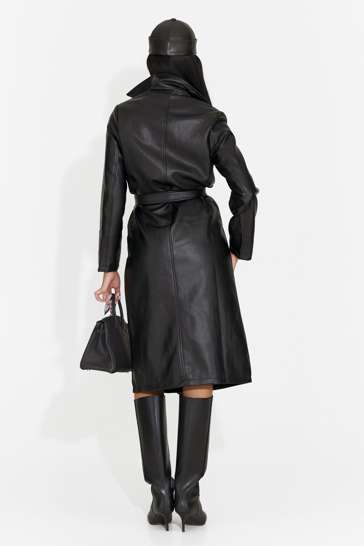 Palton elegant negru Crinoviela Bogas