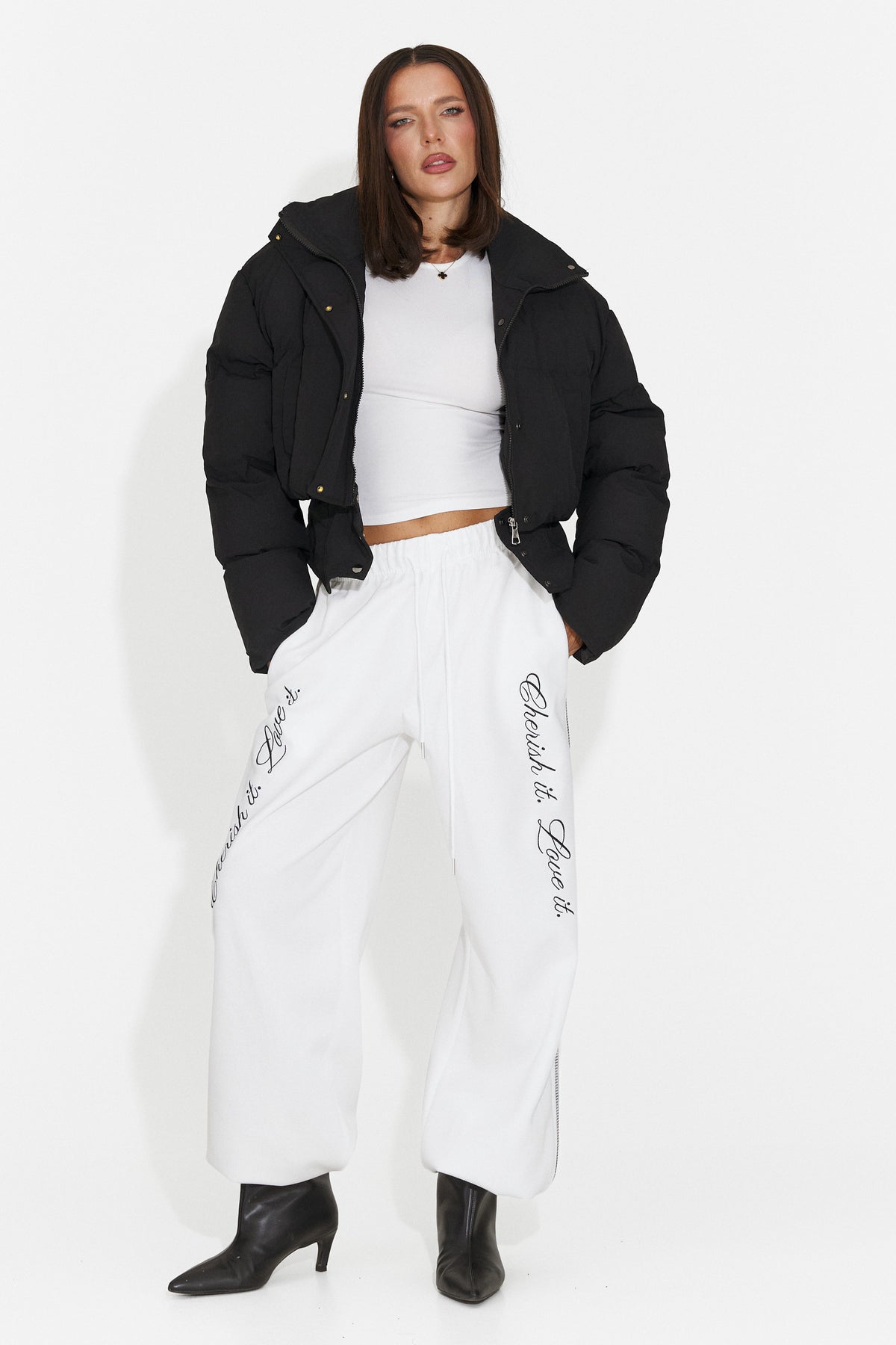 Pantaloni albi Losiaia Bogas