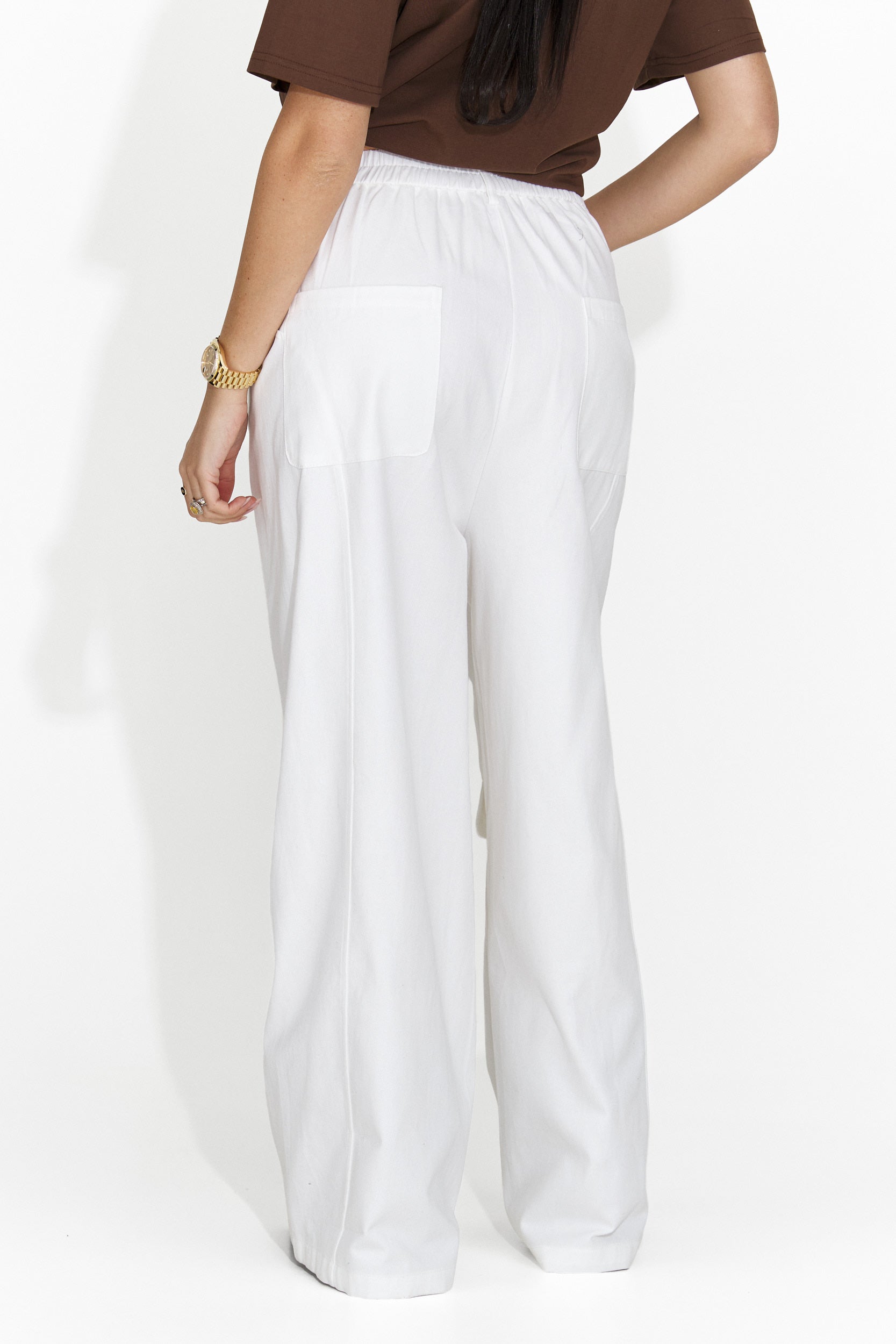 Nederia Bogas laza fehér női nadrág