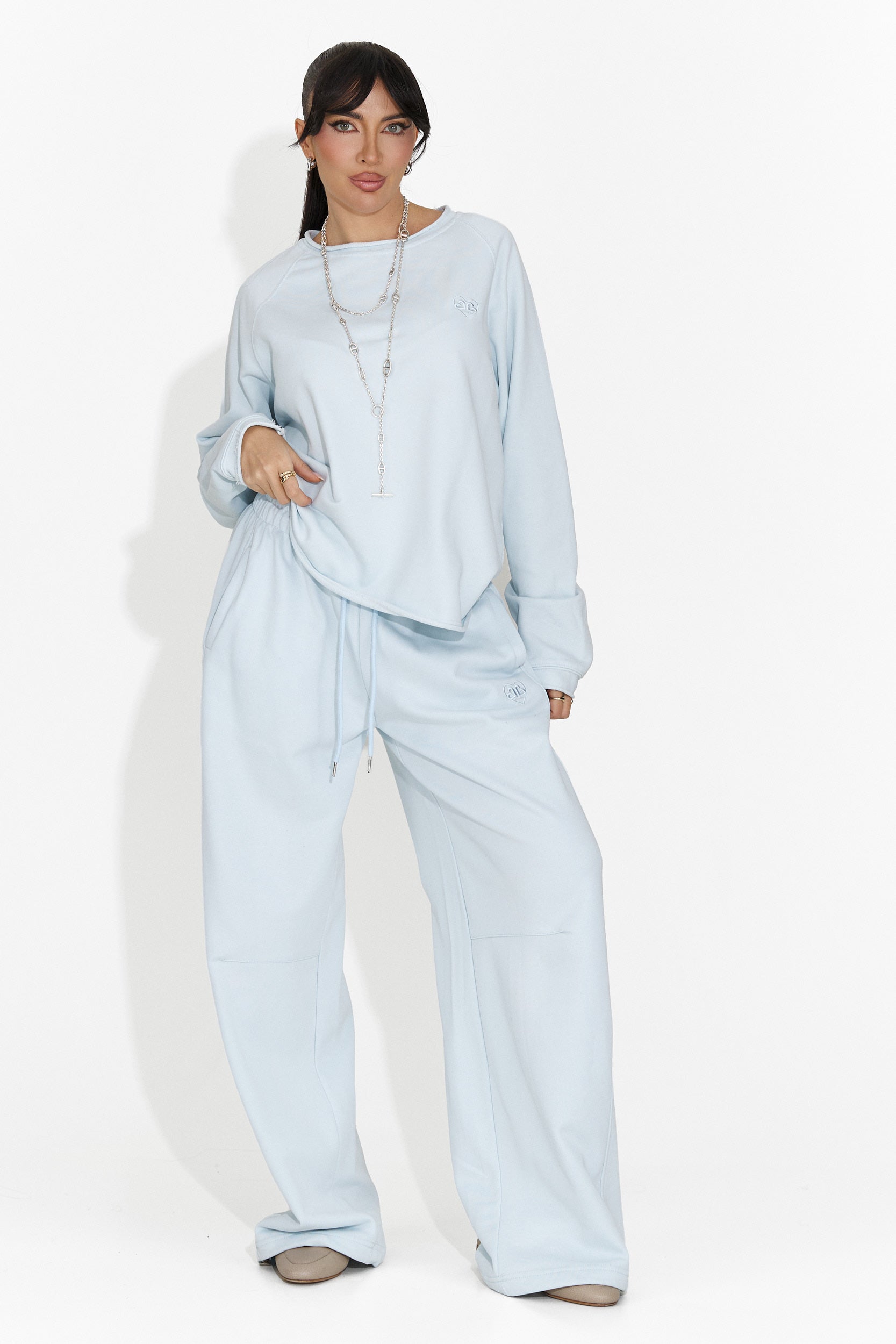 Romela Bogas Kék Női Hétköznapi Nadrág