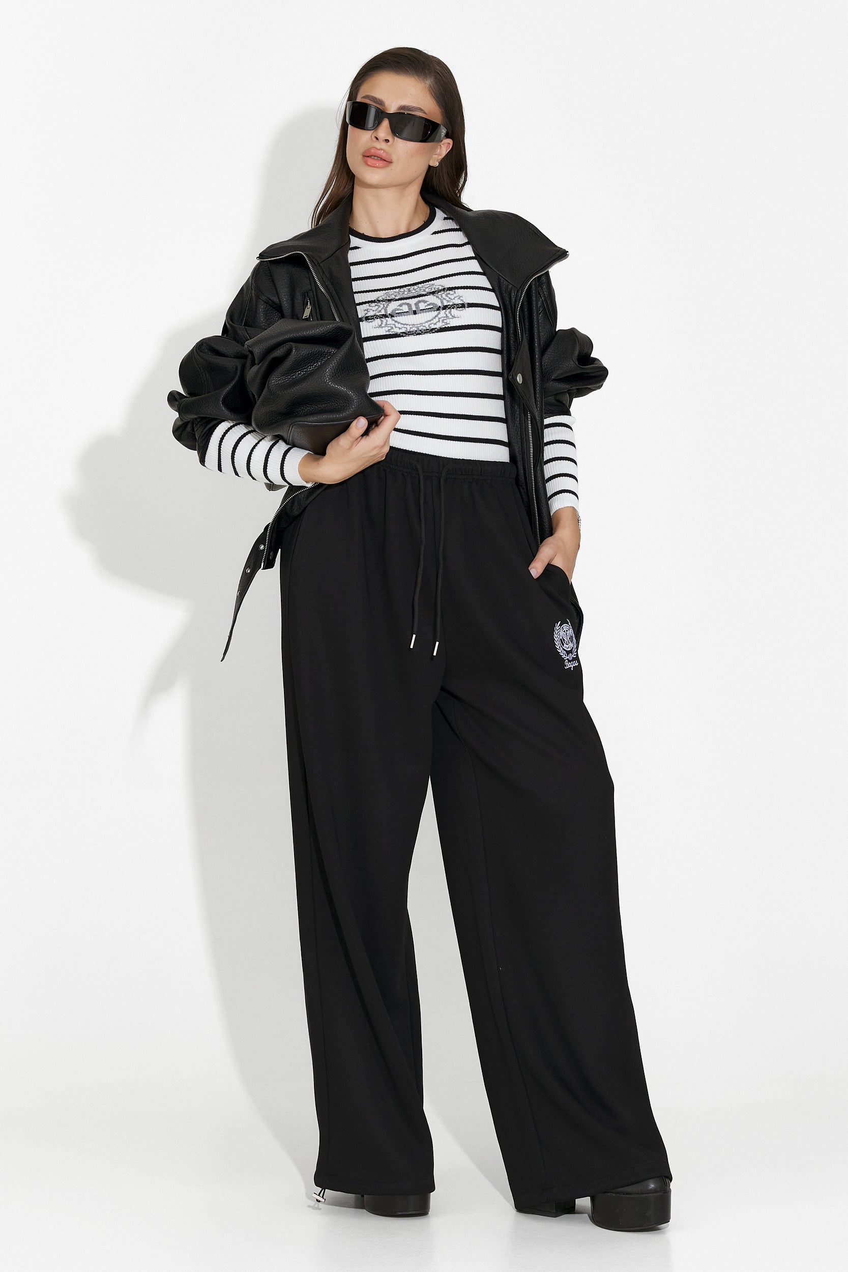 Novirene Bogas Fekete Hétköznapi Női Nadrág