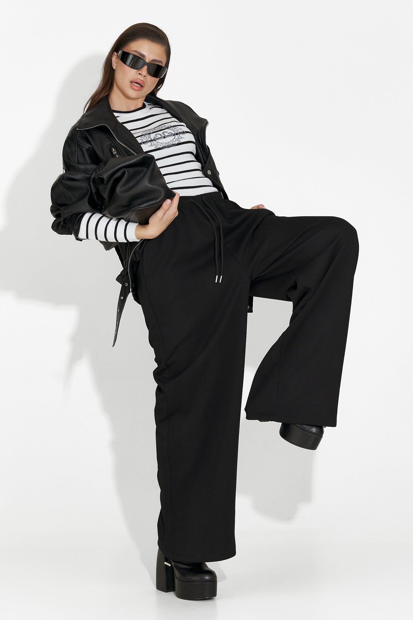 Novirene Bogas Fekete Hétköznapi Női Nadrág