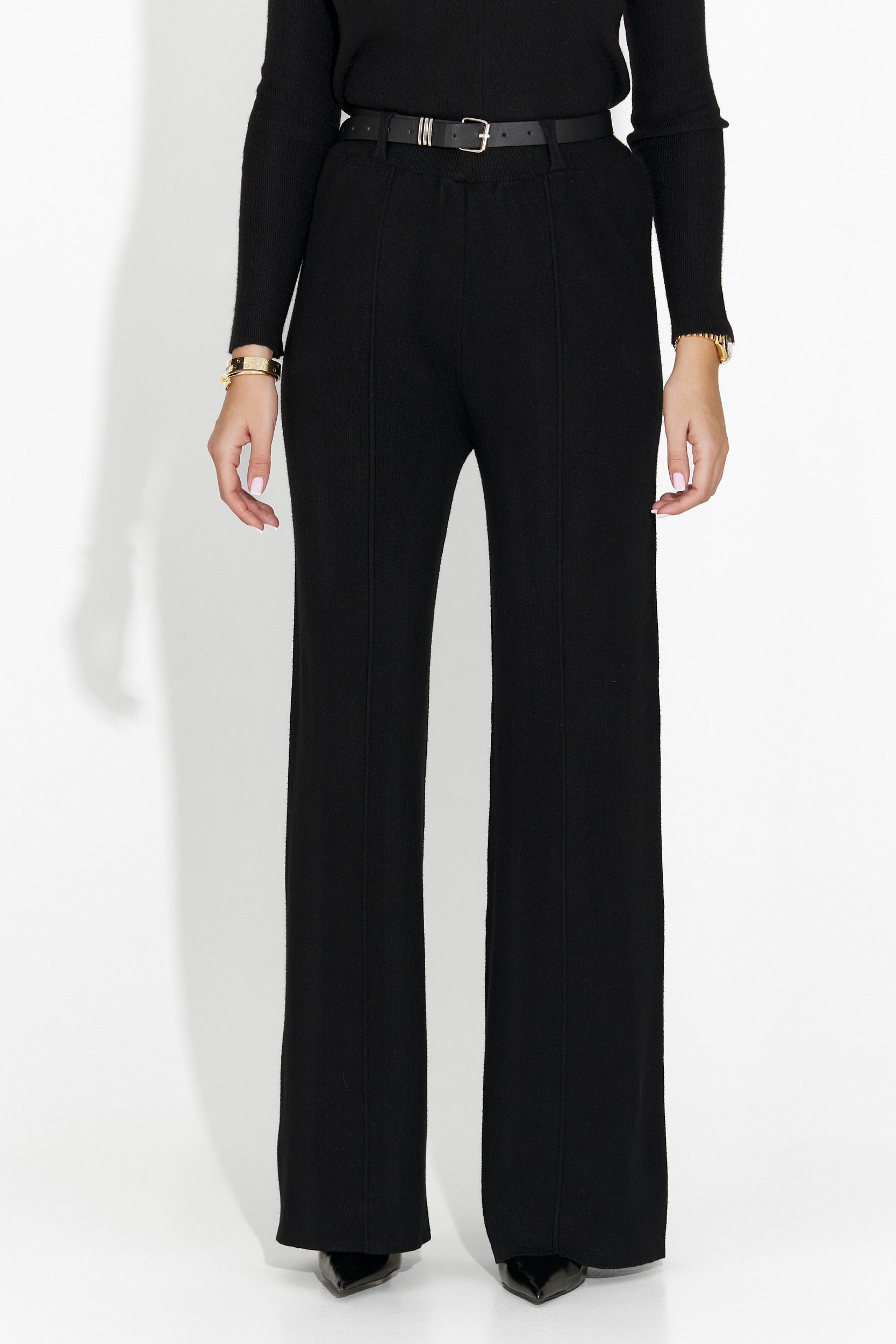 Pietrina Bogas Fekete Hétköznapi Női Nadrág