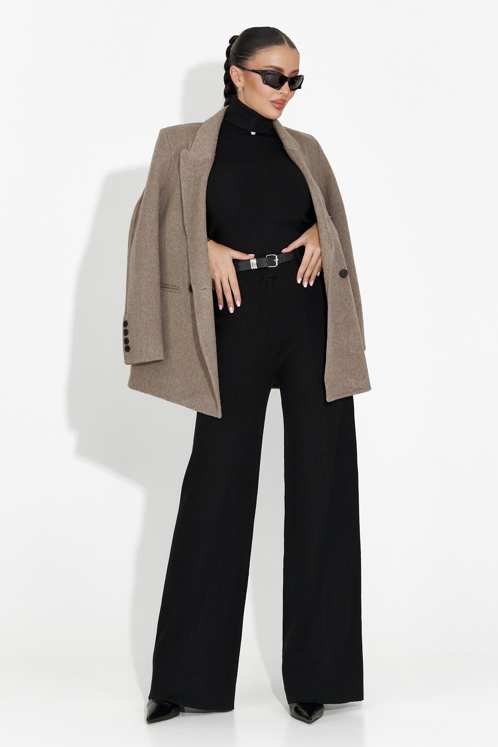 Pietrina Bogas Fekete Hétköznapi Női Nadrág