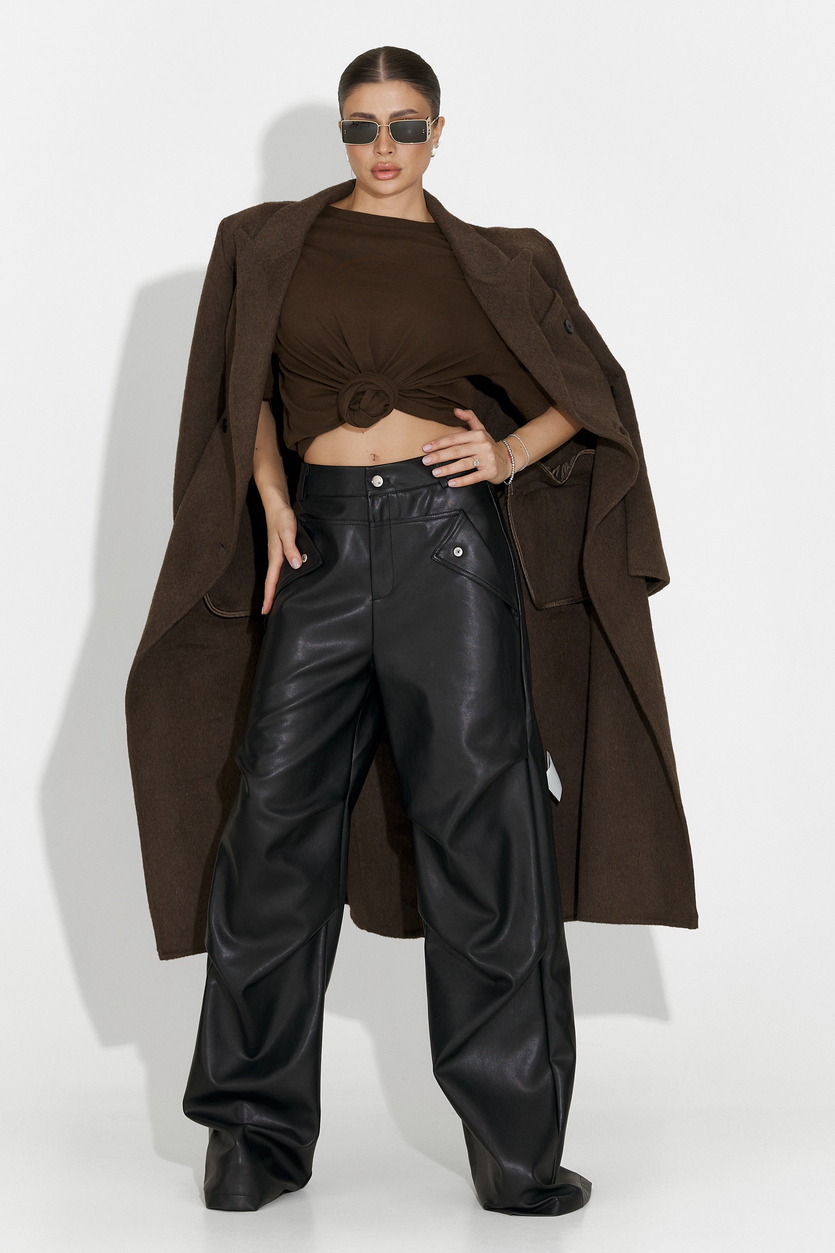 Savelis Bogas Hétköznapi Fekete Női Nadrág