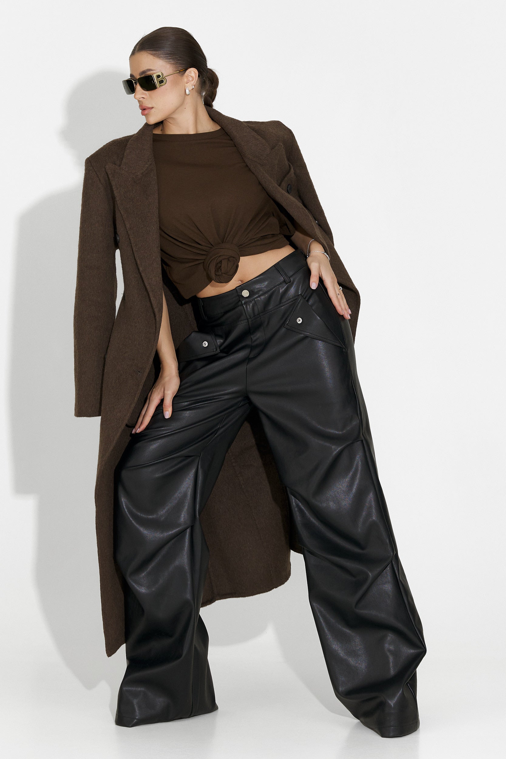 Savelis Bogas Hétköznapi Fekete Női Nadrág