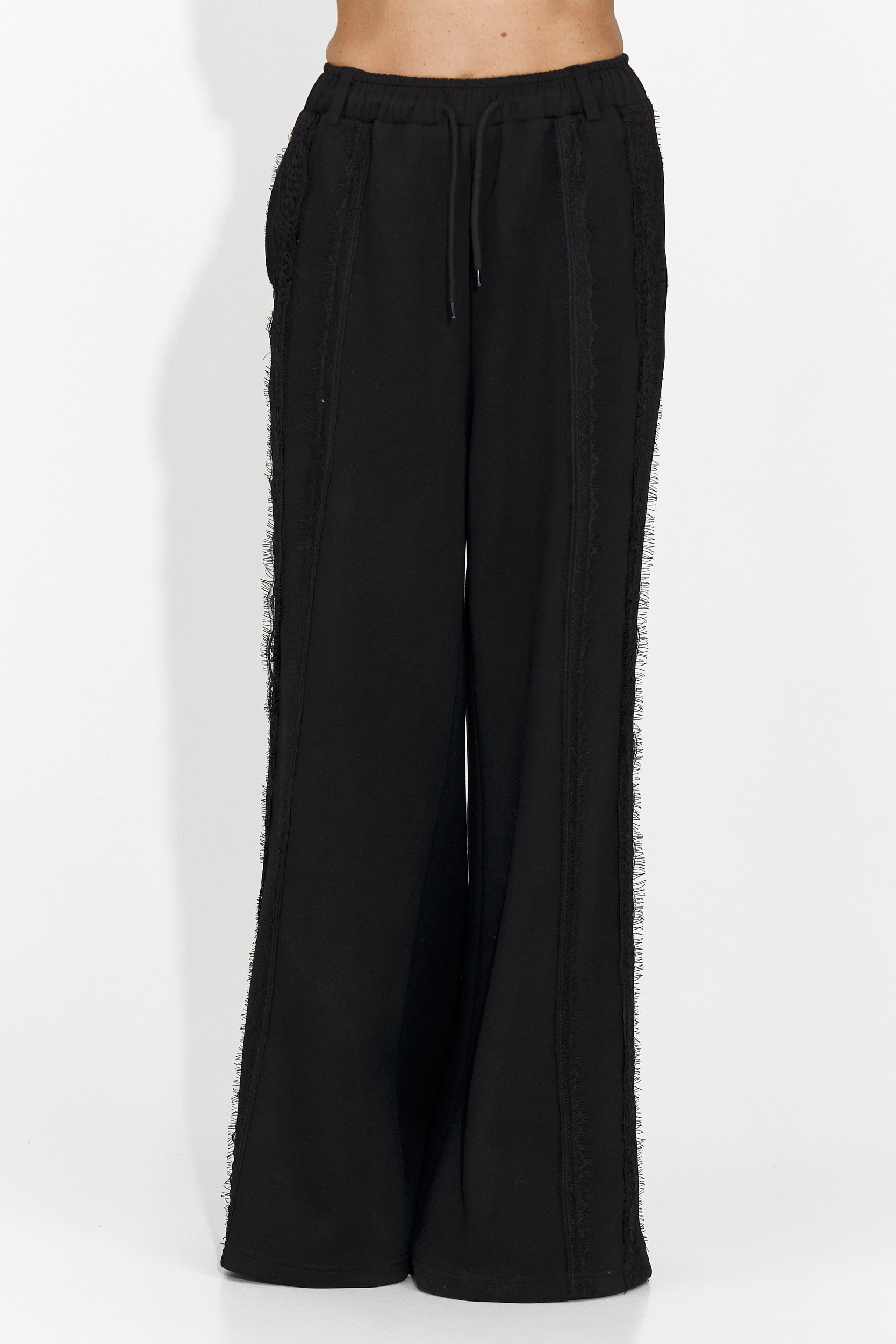 Zarania Bogas Kényelmes Fekete Női Nadrág