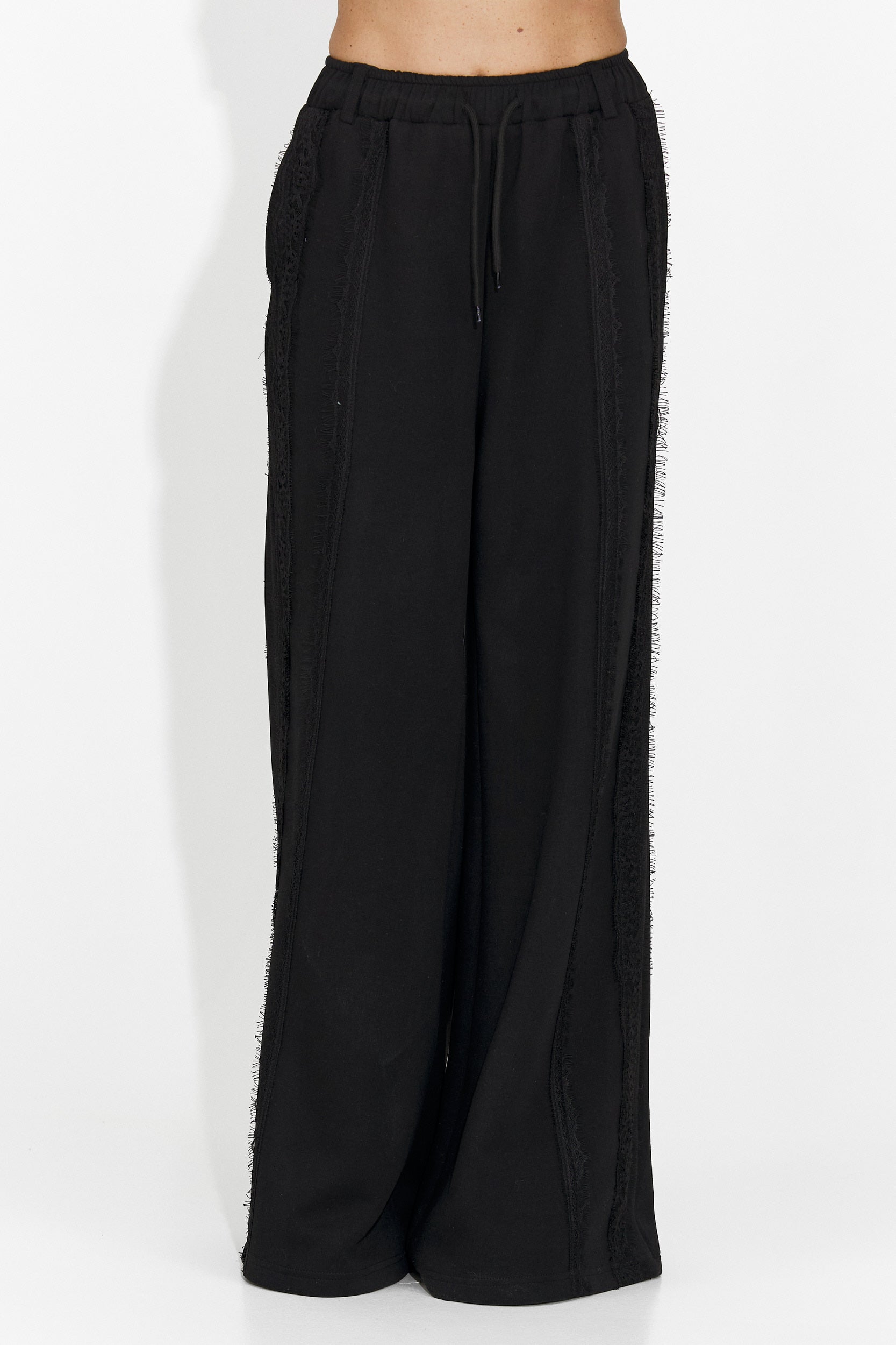 Zarania Bogas Kényelmes Fekete Női Nadrág