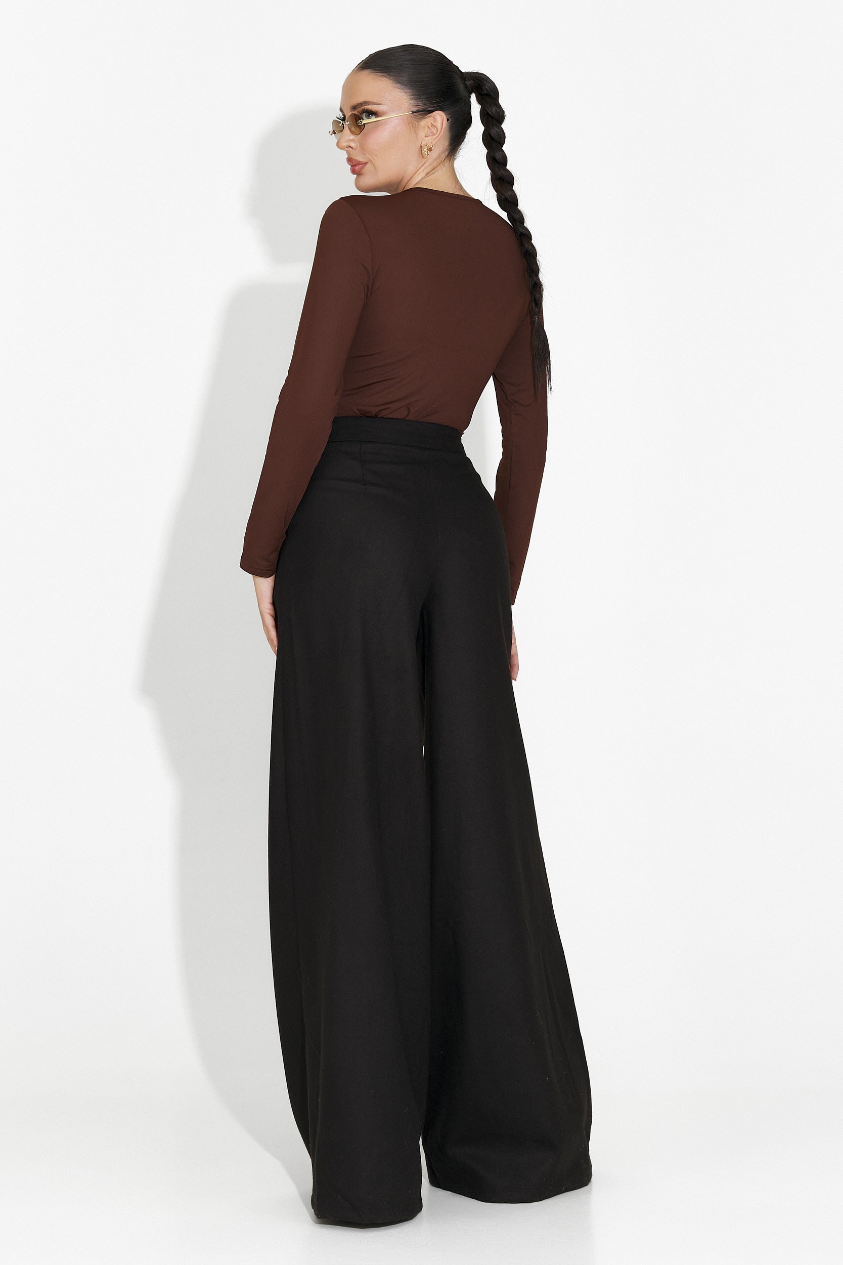 Velira Bogas Elegáns Fekete Női Nadrág