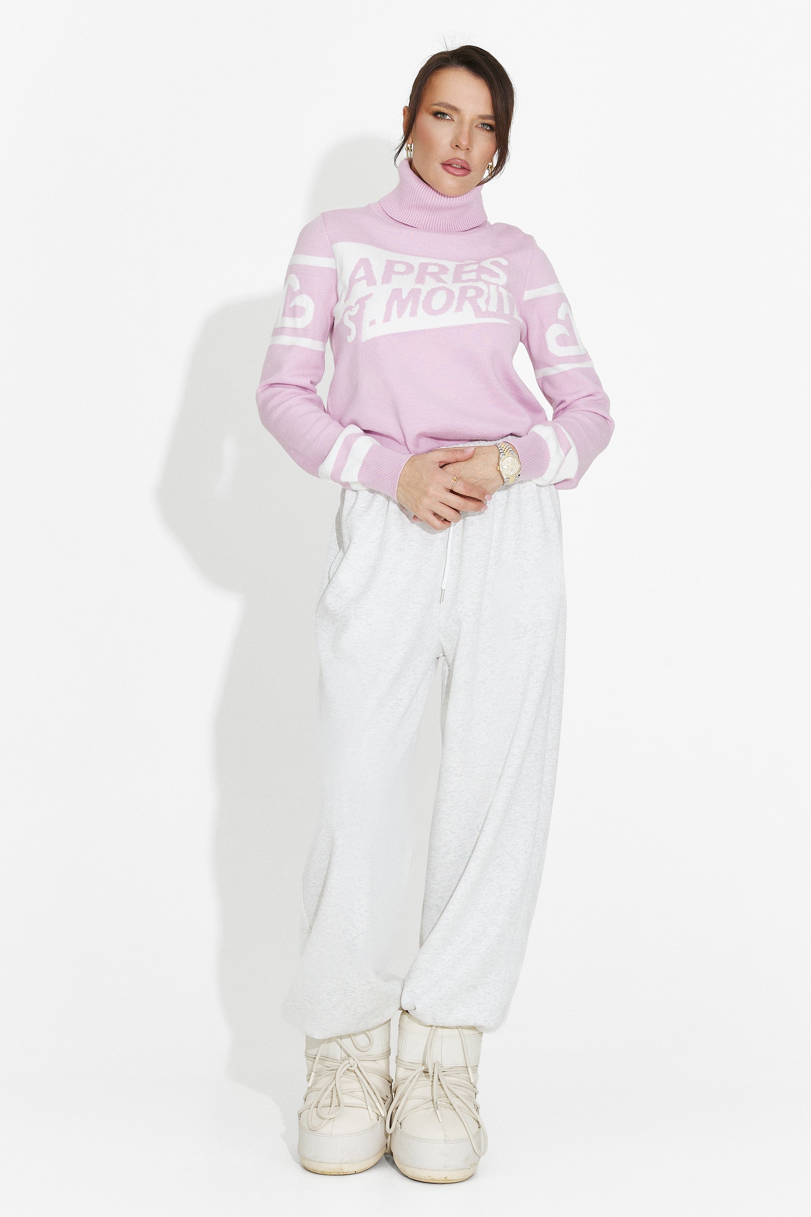 Női alkalmi rózsaszín pulóver Nelora Bogas