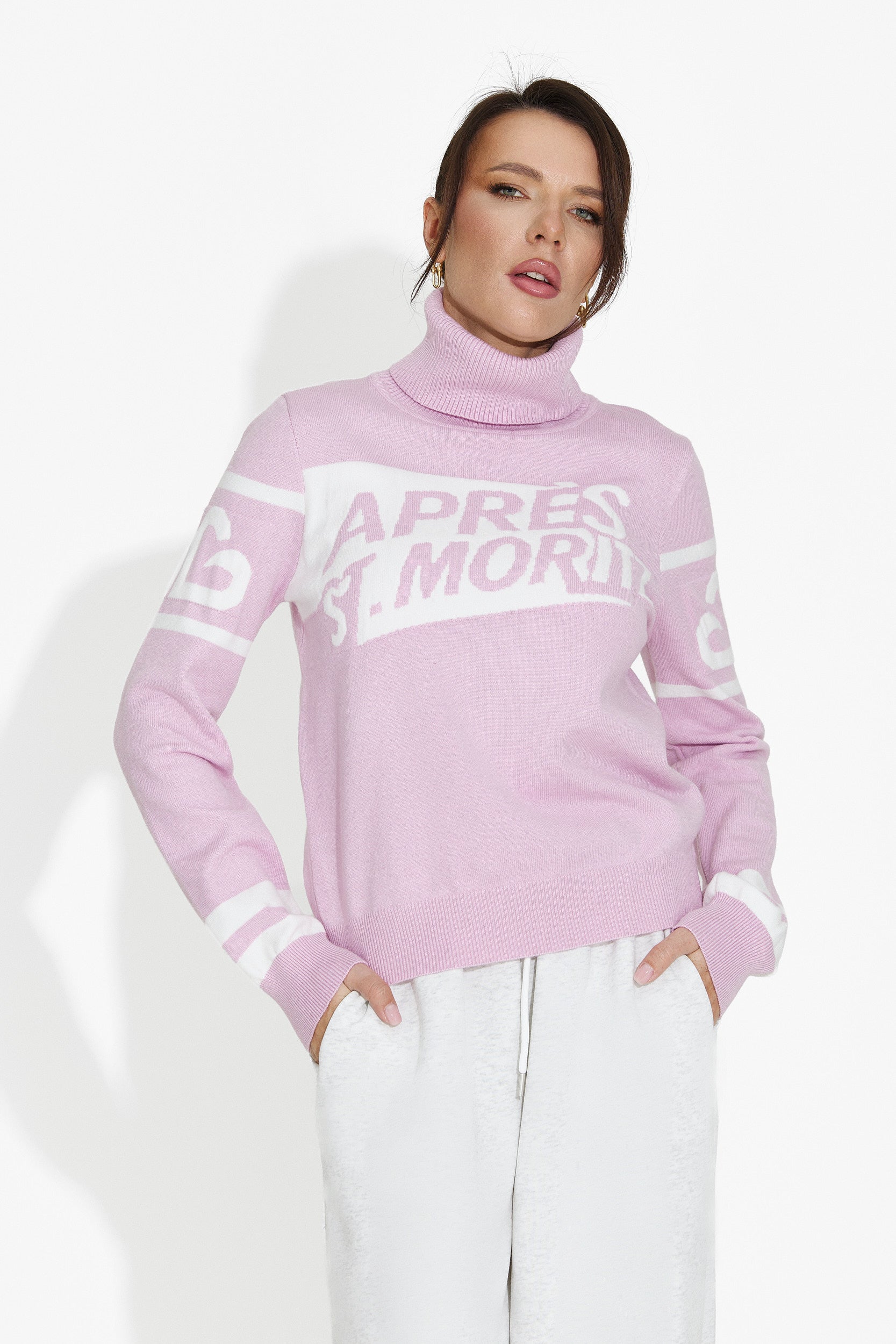 Női alkalmi rózsaszín pulóver Nelora Bogas