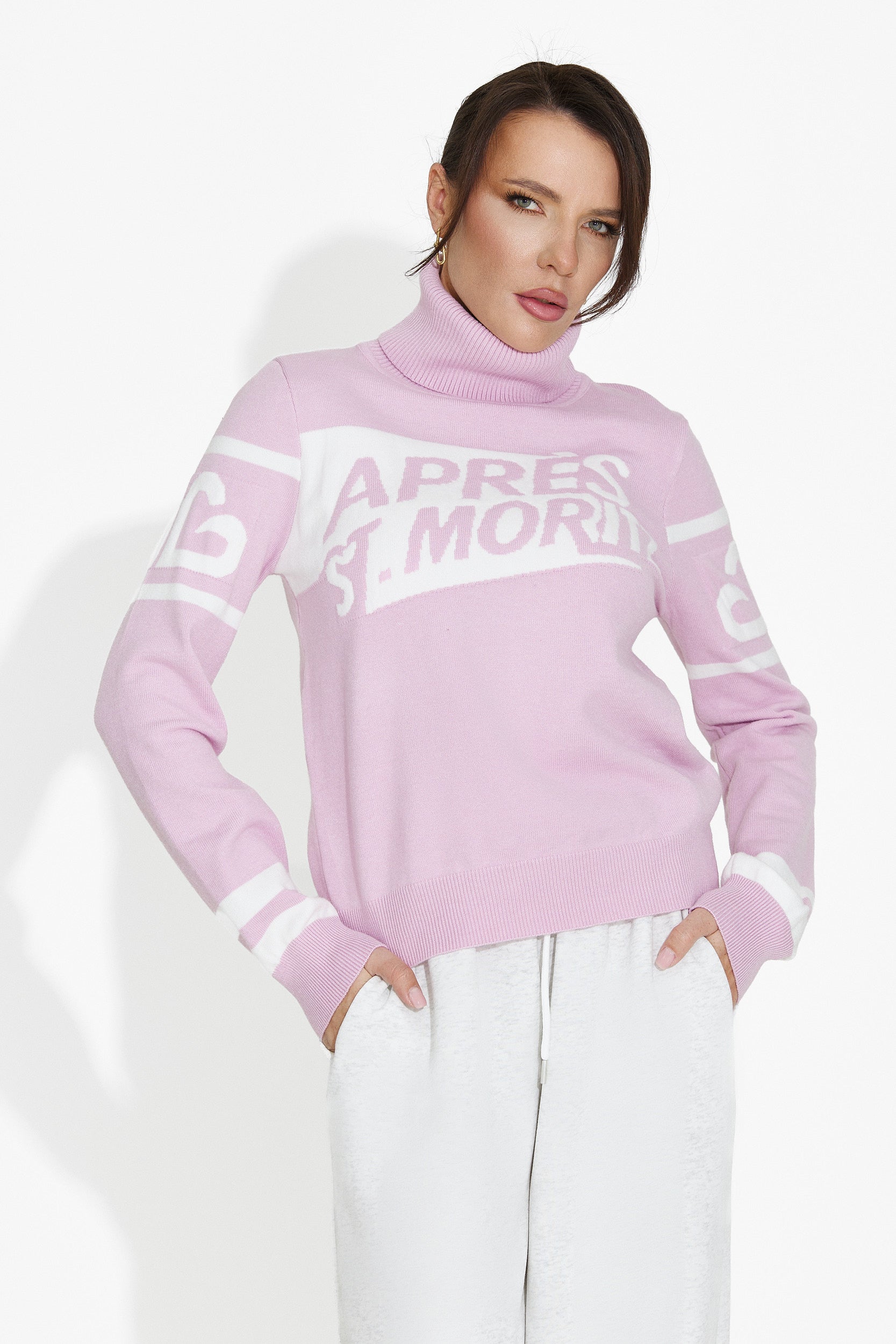 Női alkalmi rózsaszín pulóver Nelora Bogas