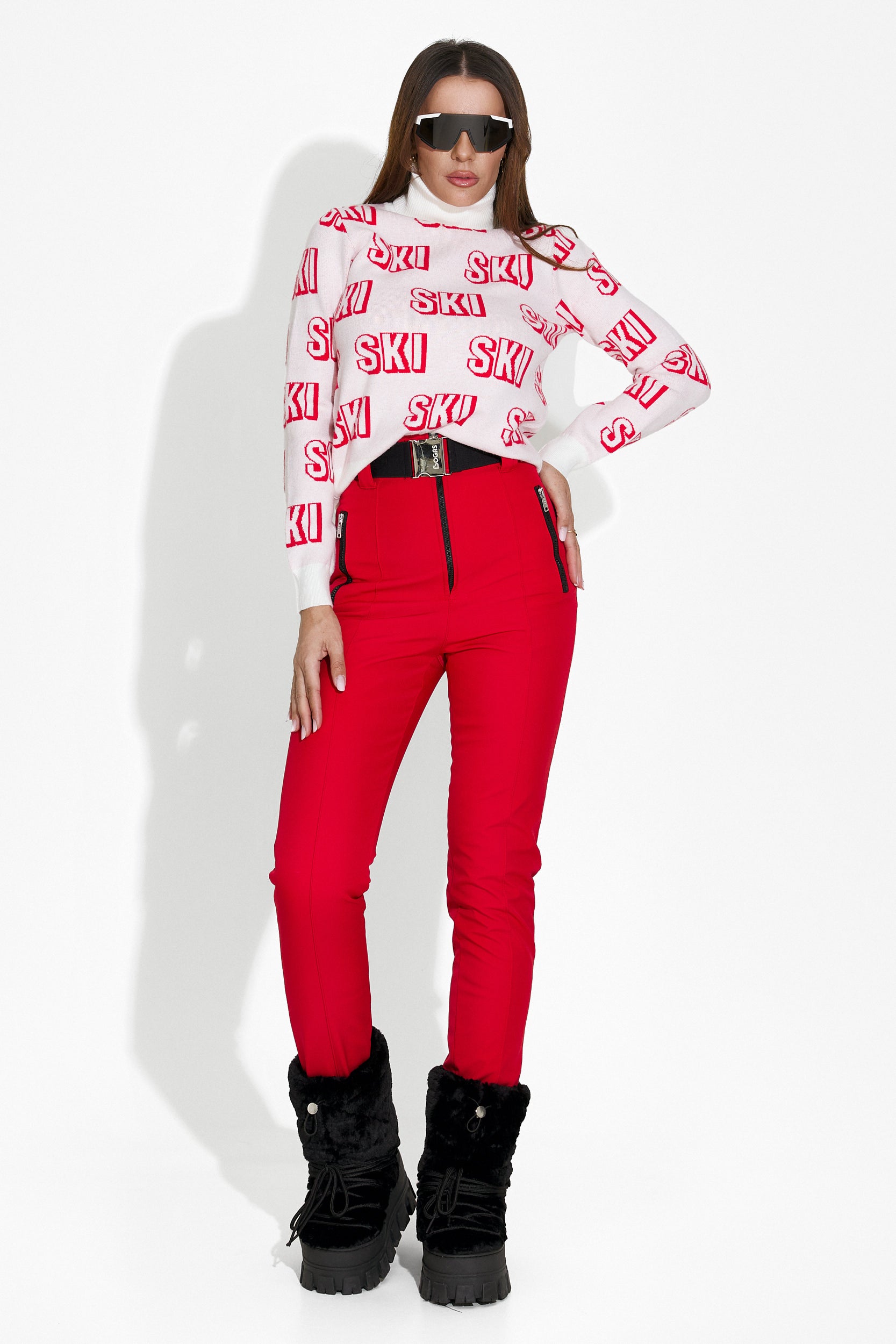 Női fehér Caresia Bogas sípulóver