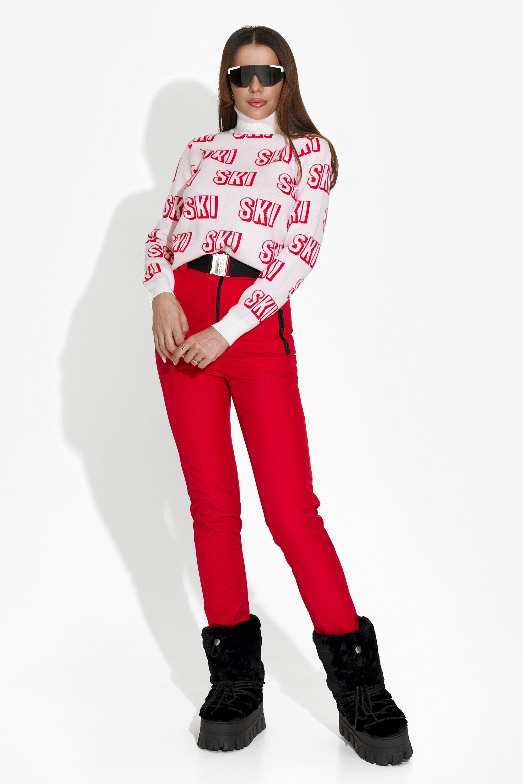 Női fehér Caresia Bogas sípulóver