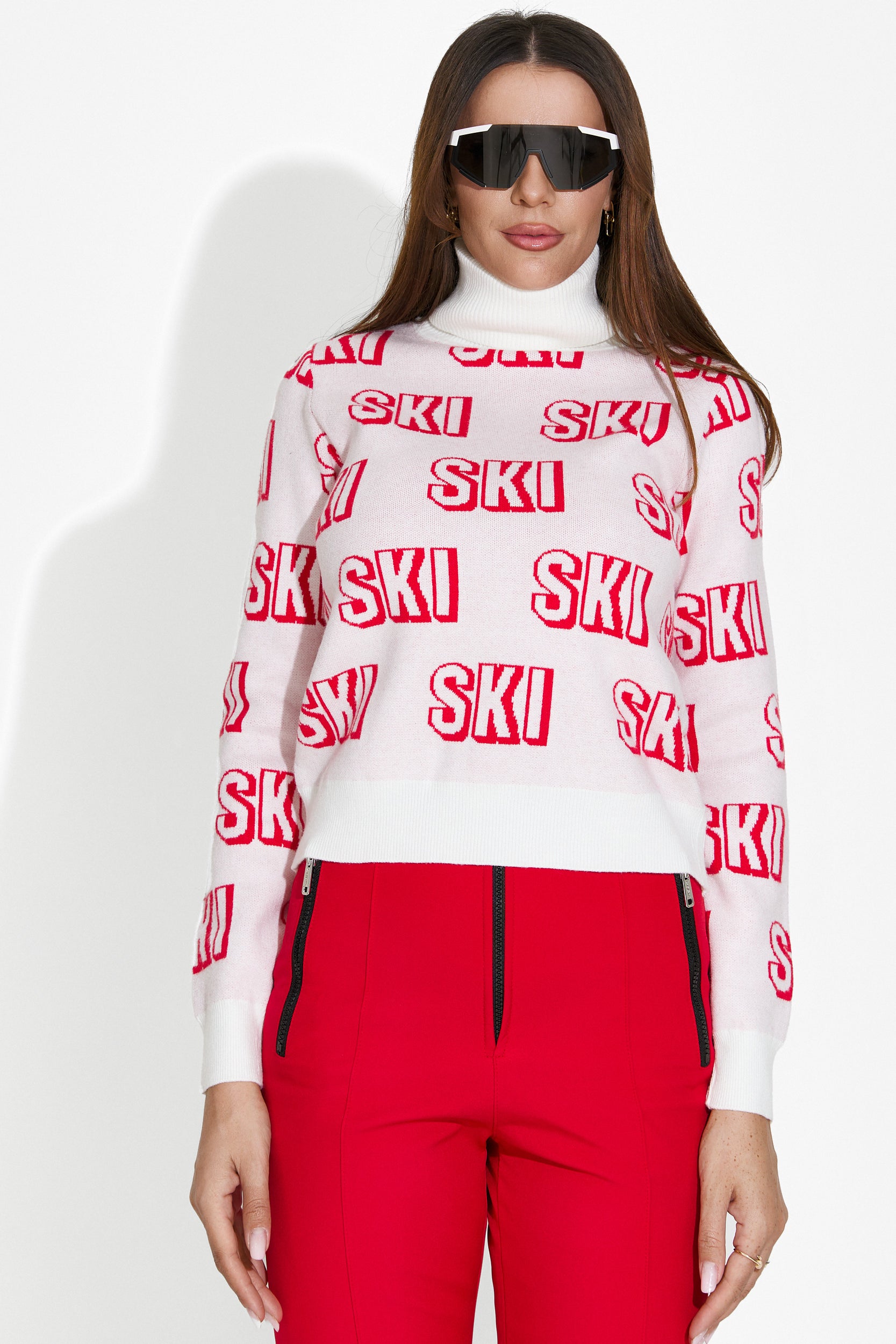 Női fehér Caresia Bogas sípulóver