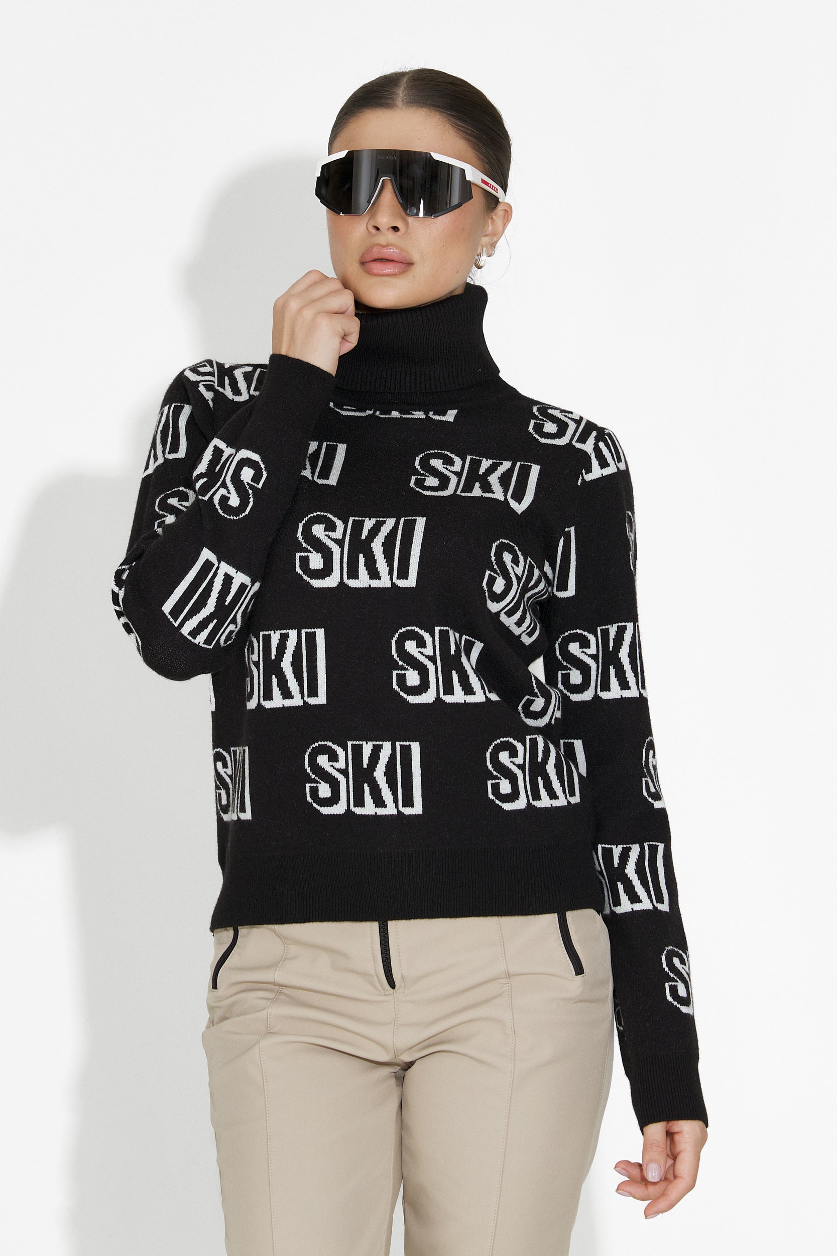 Női fekete Caresia Bogas sípulóver