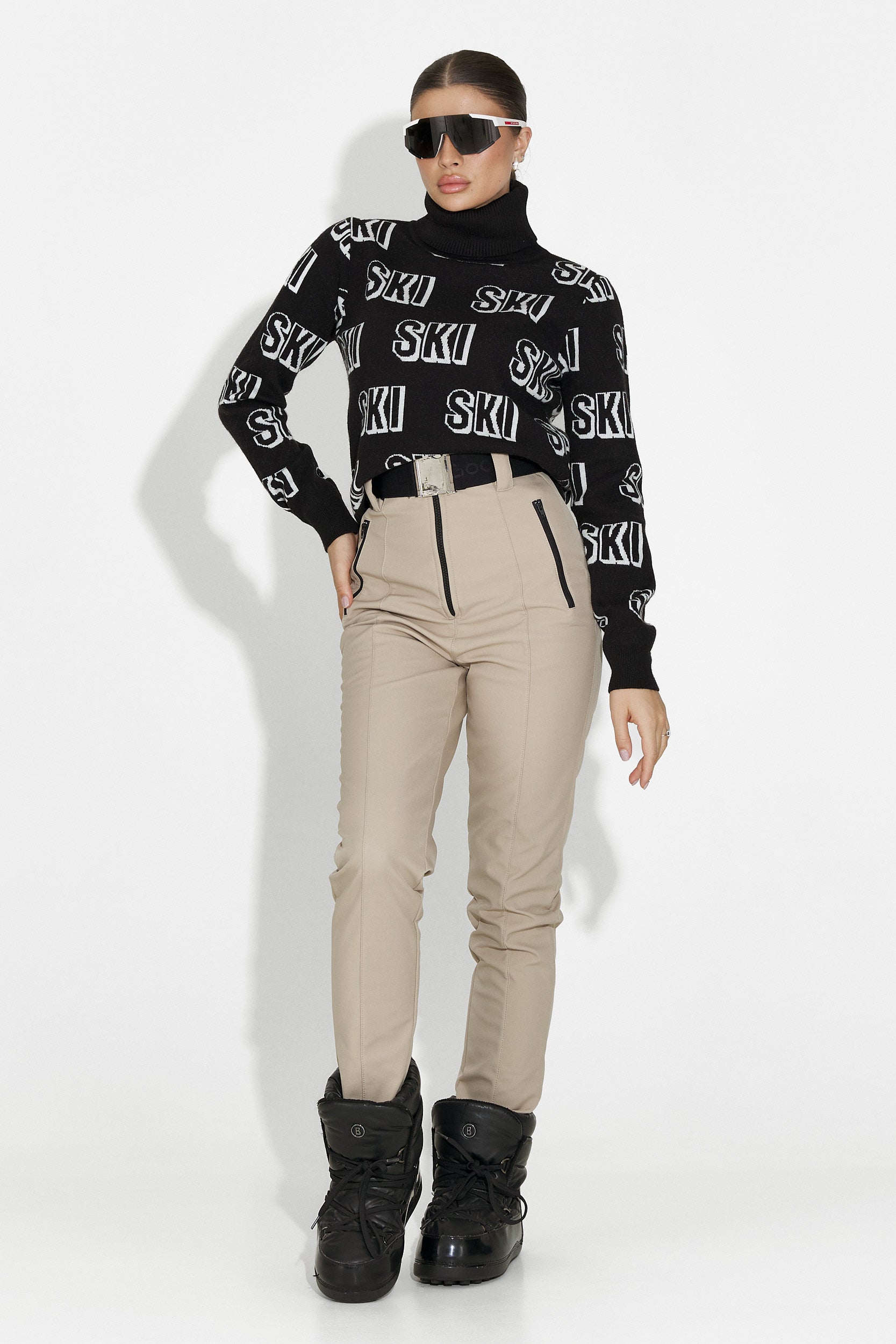 Női fekete Caresia Bogas sípulóver