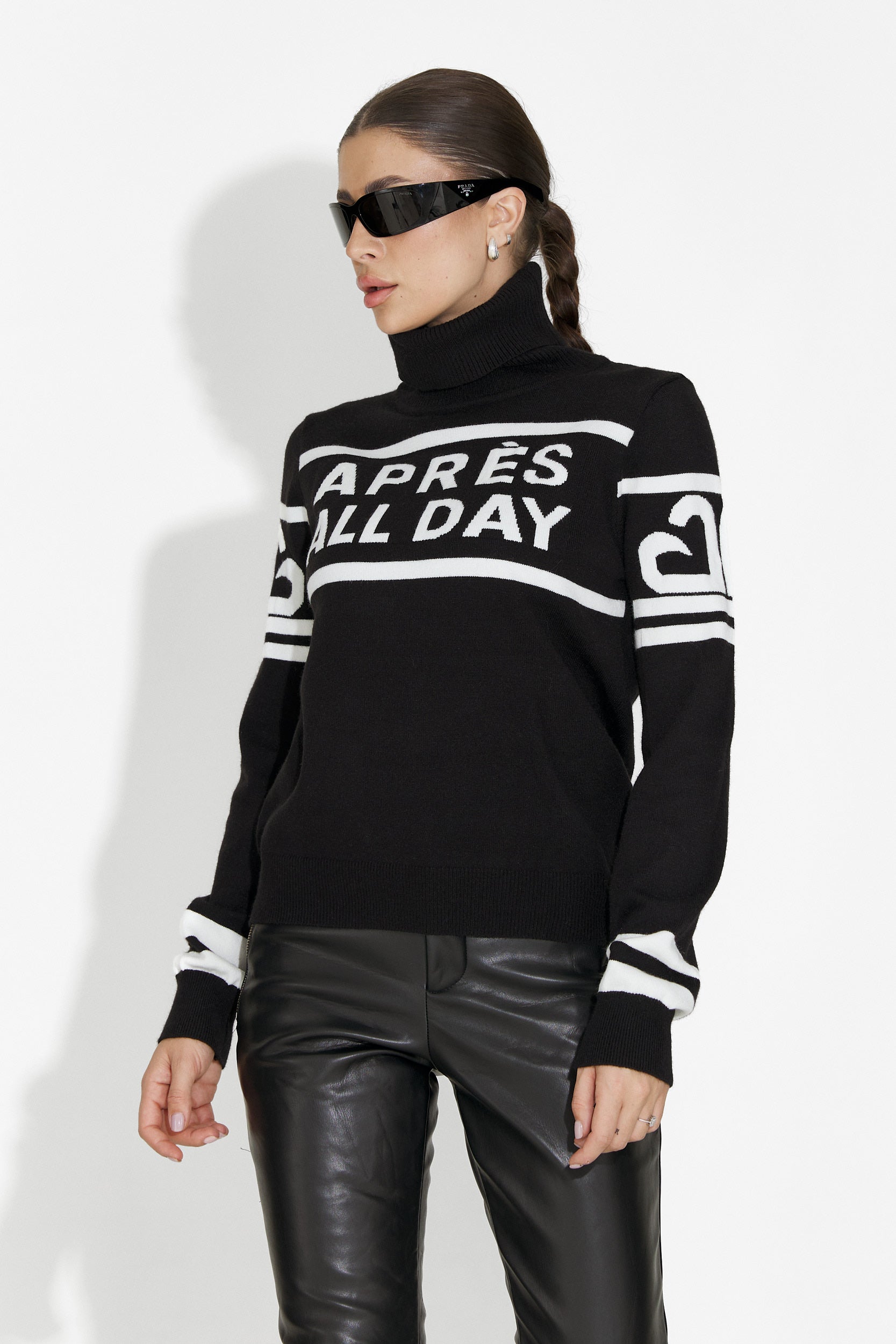 Cevina Bogas Fekete Sí Pulóver Nőknek