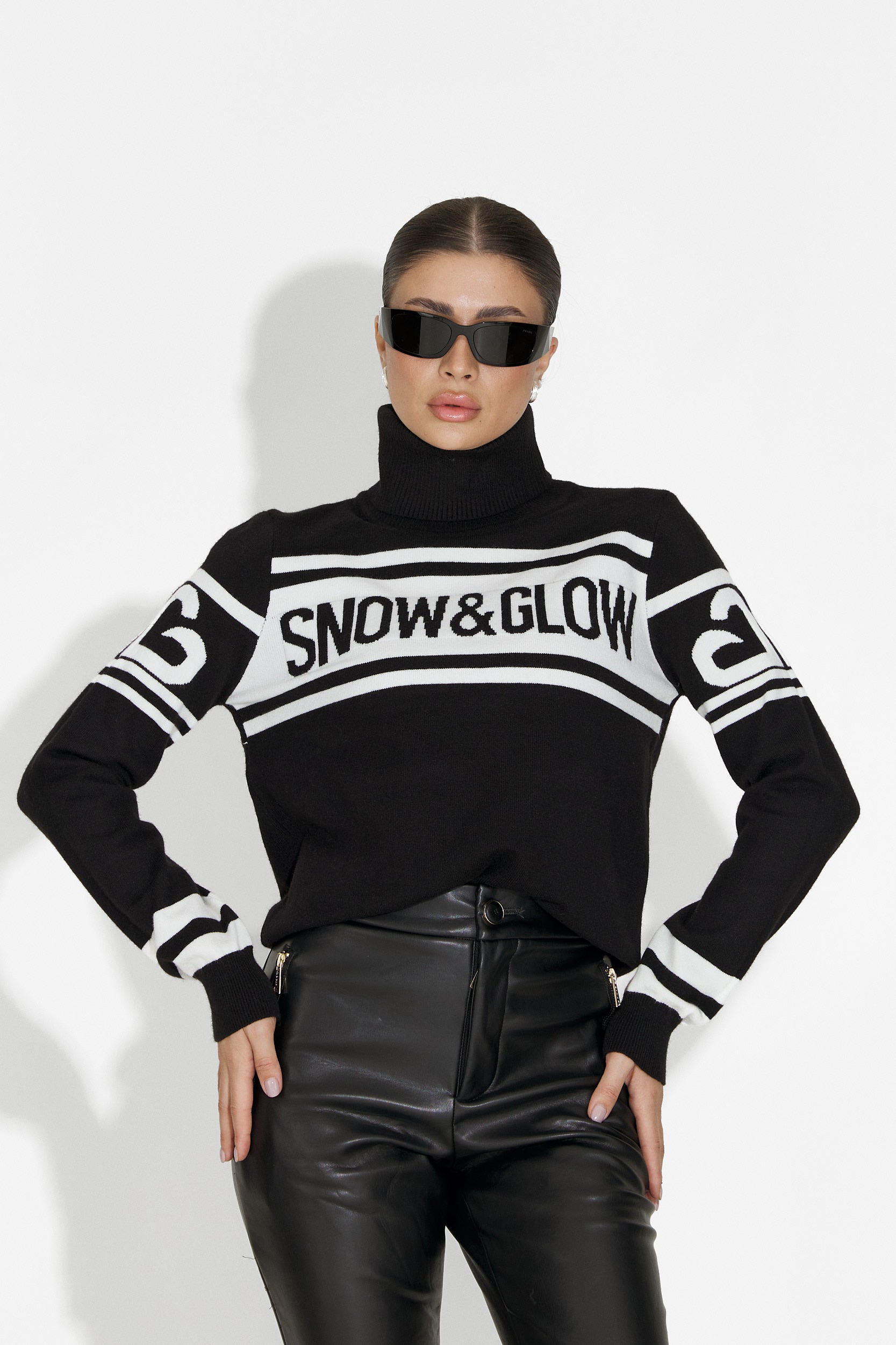 Clyra Bogas Fekete Sí Pulóver Nőknek