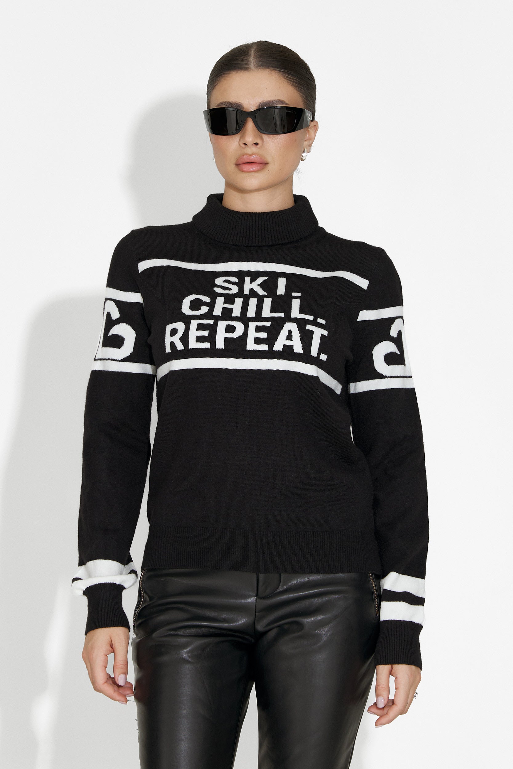 Lanaki Bogas Fekete Sí Pulóver Nőknek