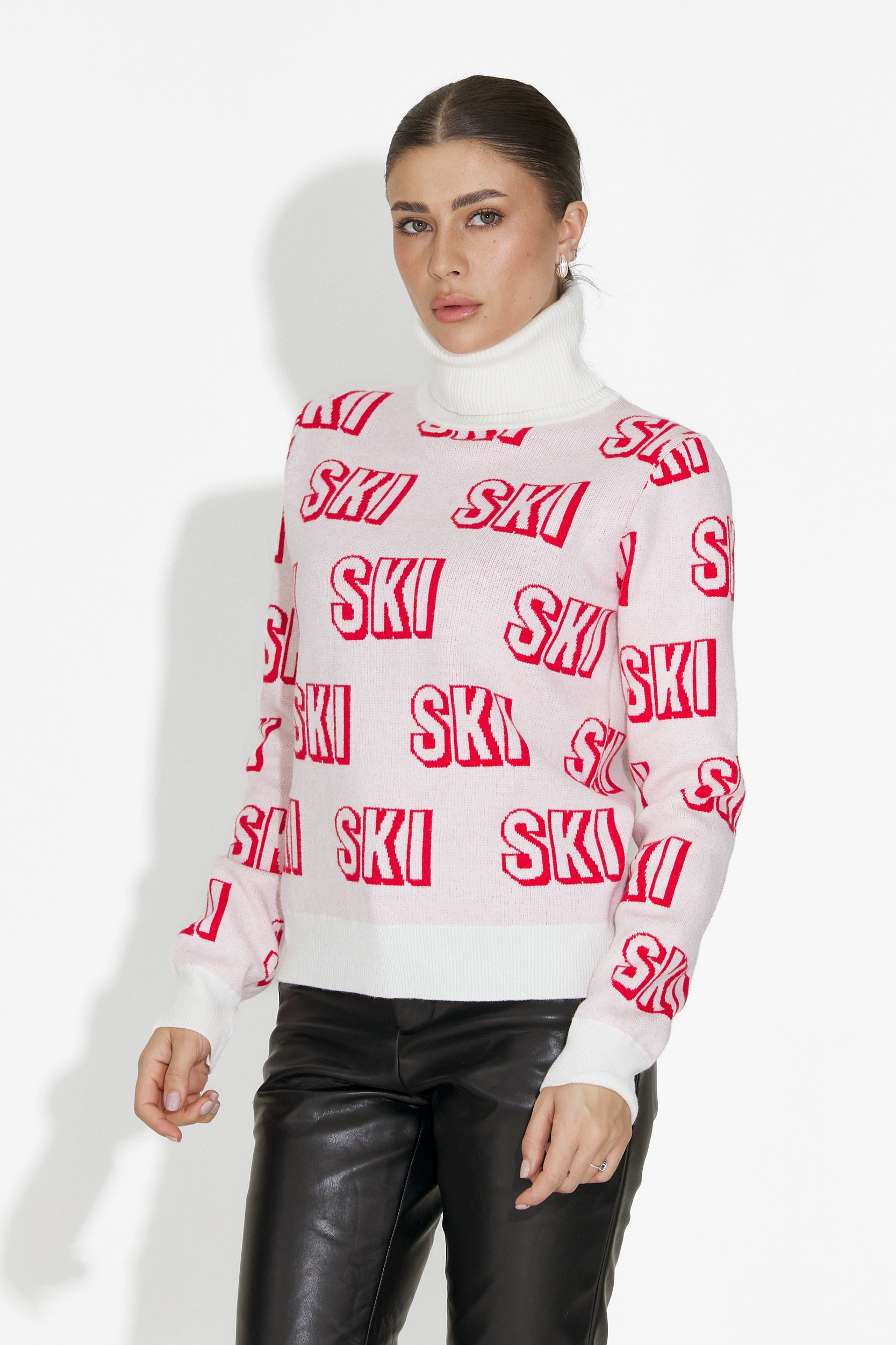 Női fehér Caresia Bogas sípulóver