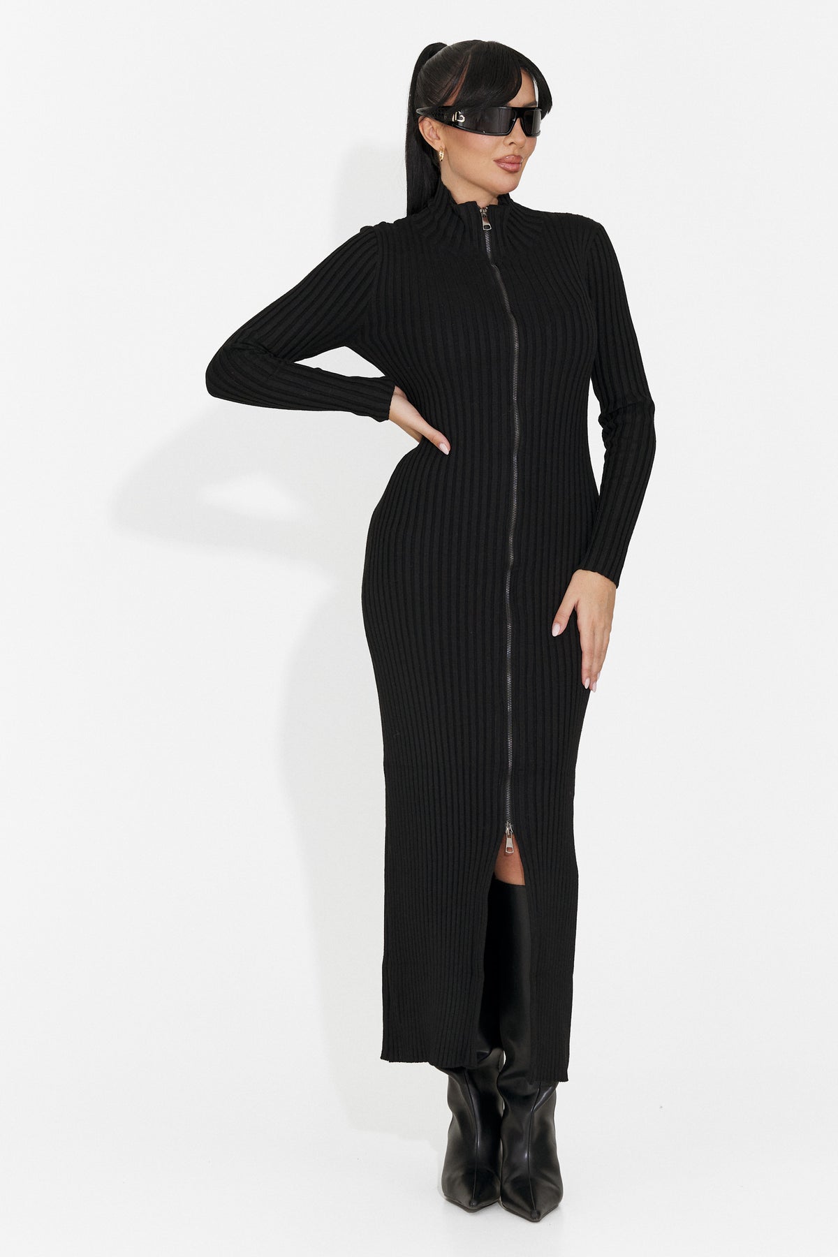 Rochie casual neagra Trineya Bogas