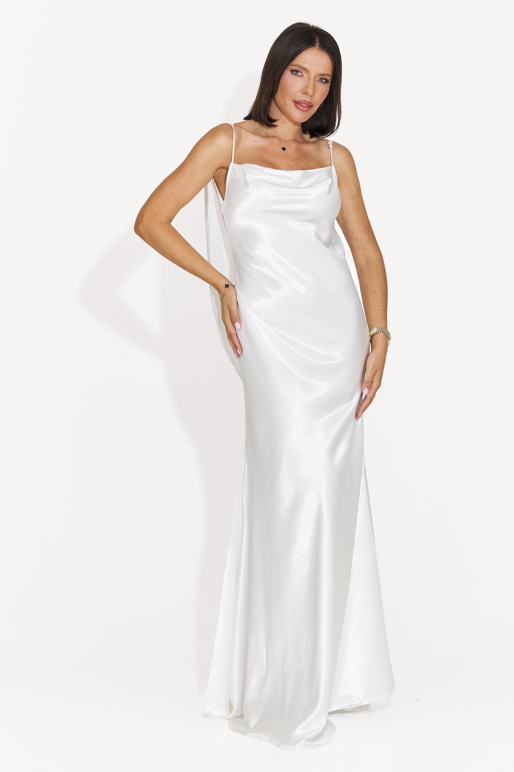 Rochie dama lunga alba Inventy Bogas