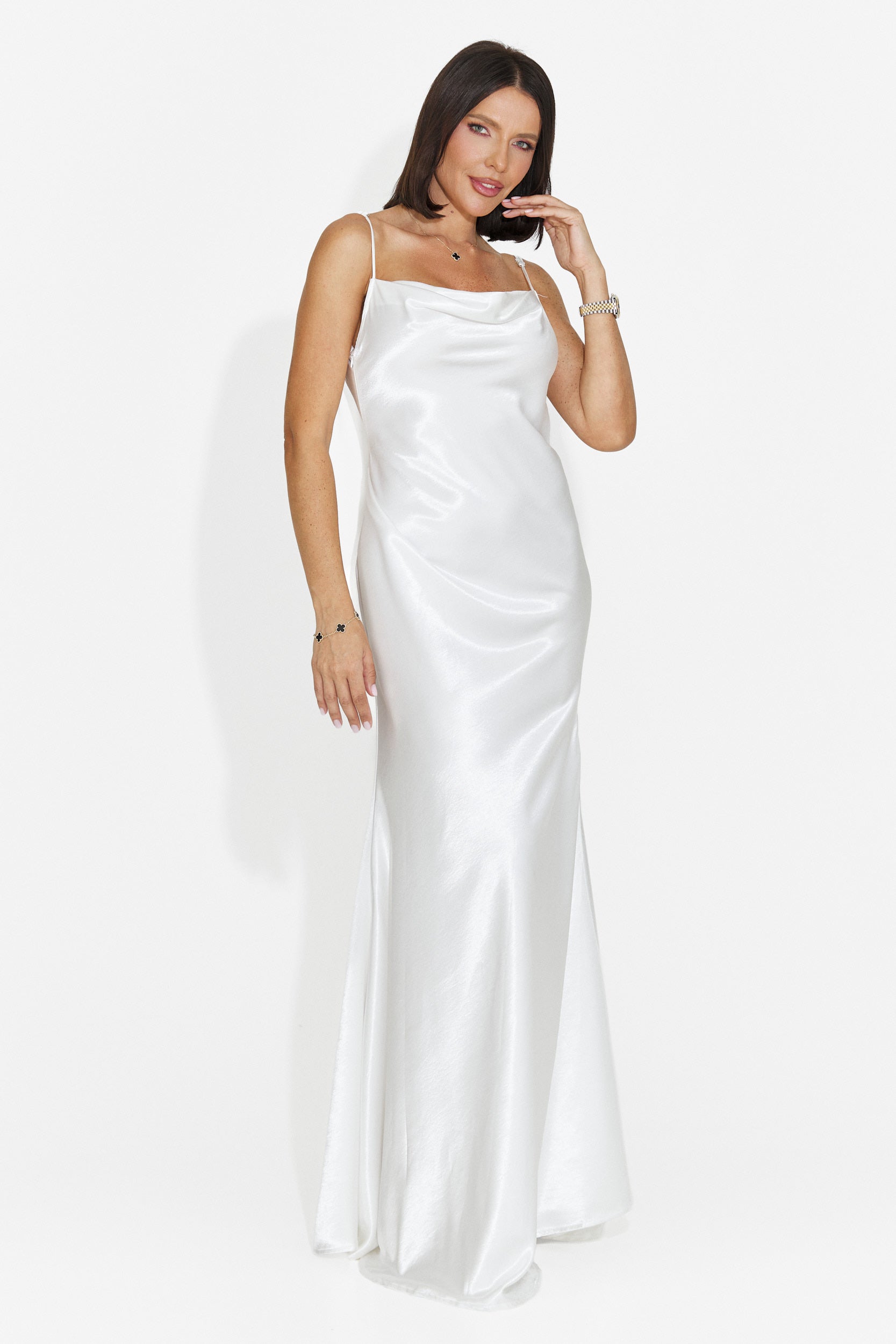 Rochie dama lunga alba Inventy Bogas