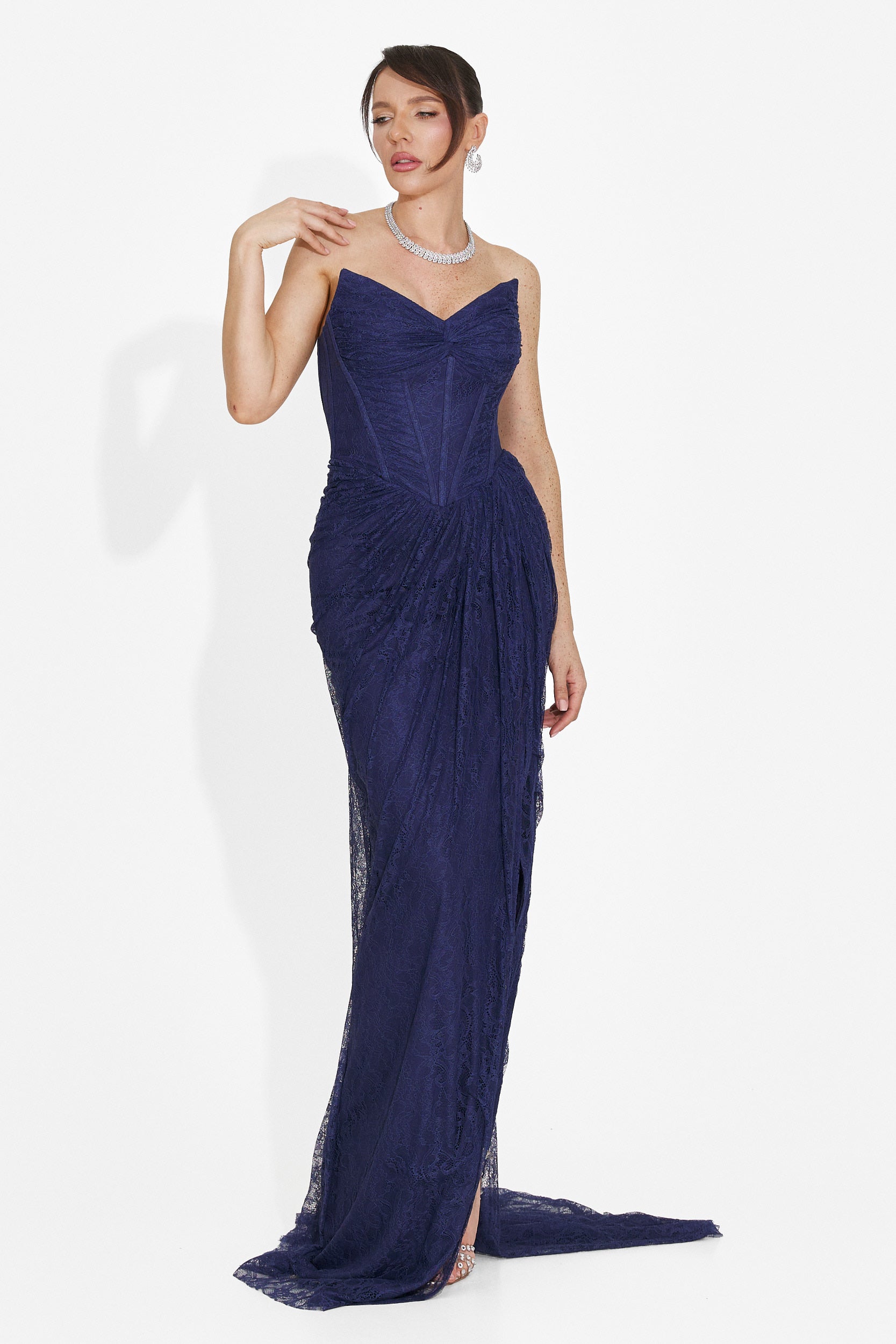 Rochie dama lunga bleumarin Sareia Bogas