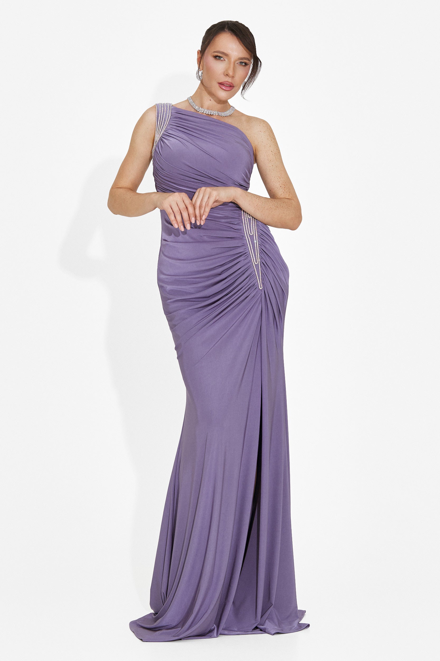 Rochie dama lunga lila Ferela Bogas