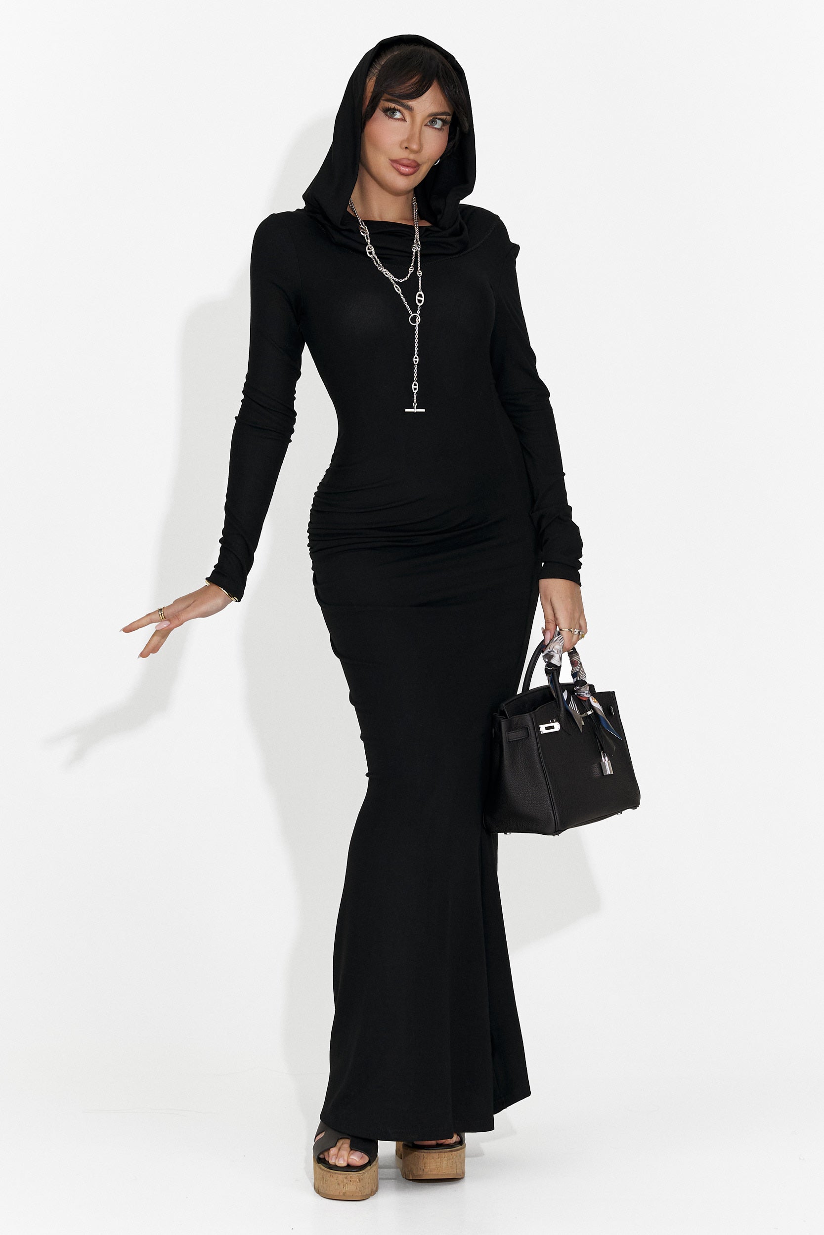 Hosszú fekete női ruha Briania Bogas