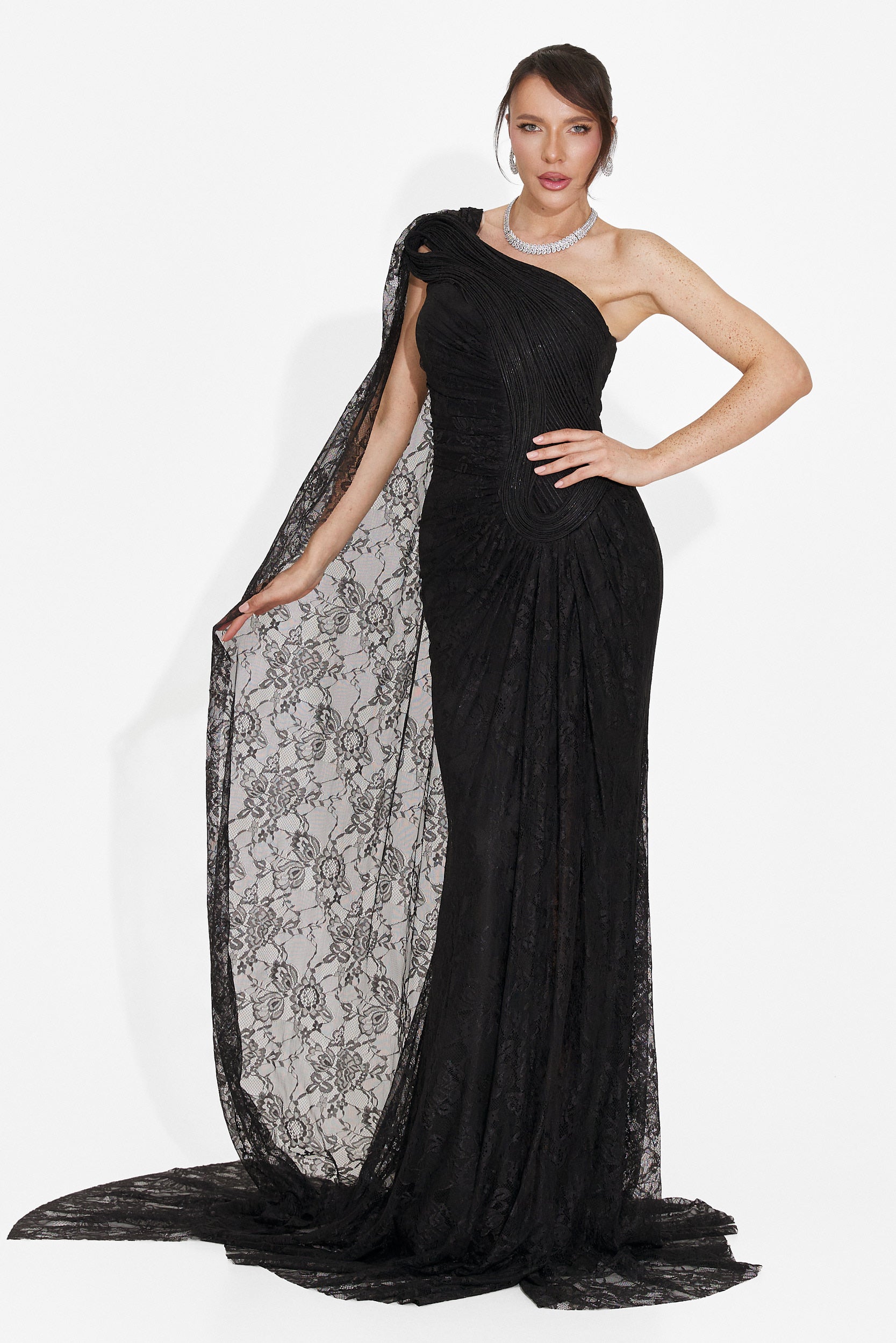 Rochie dama lunga neagra Heliena Bogas