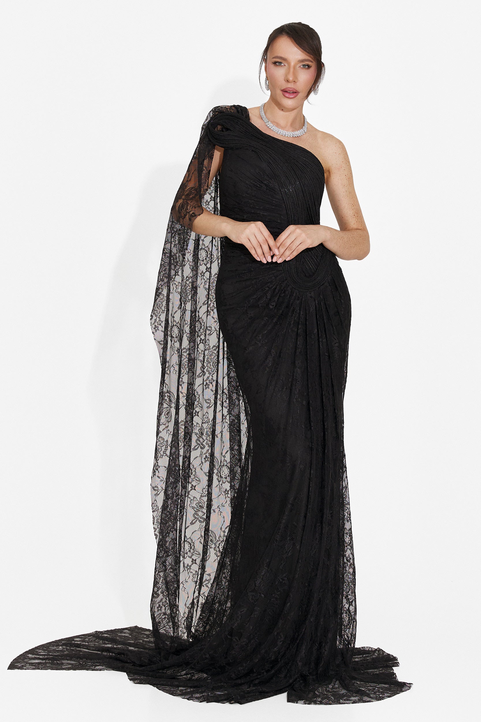 Rochie dama lunga neagra Heliena Bogas