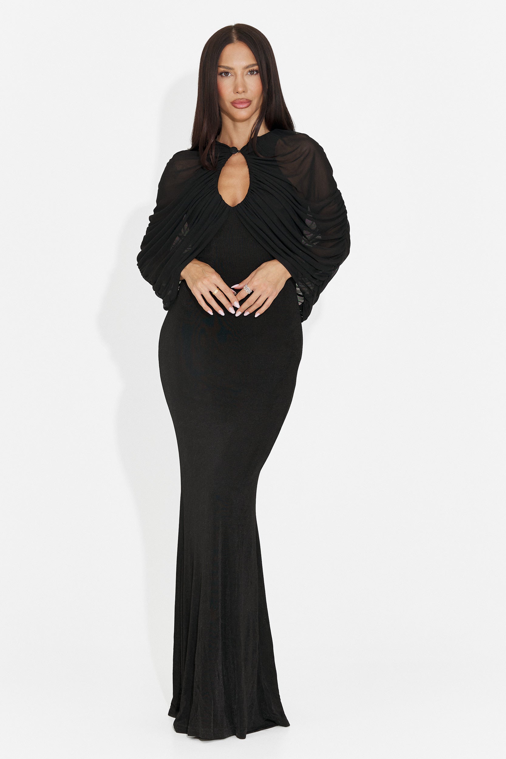 Rochie dama lunga neagra Lietna Bogas