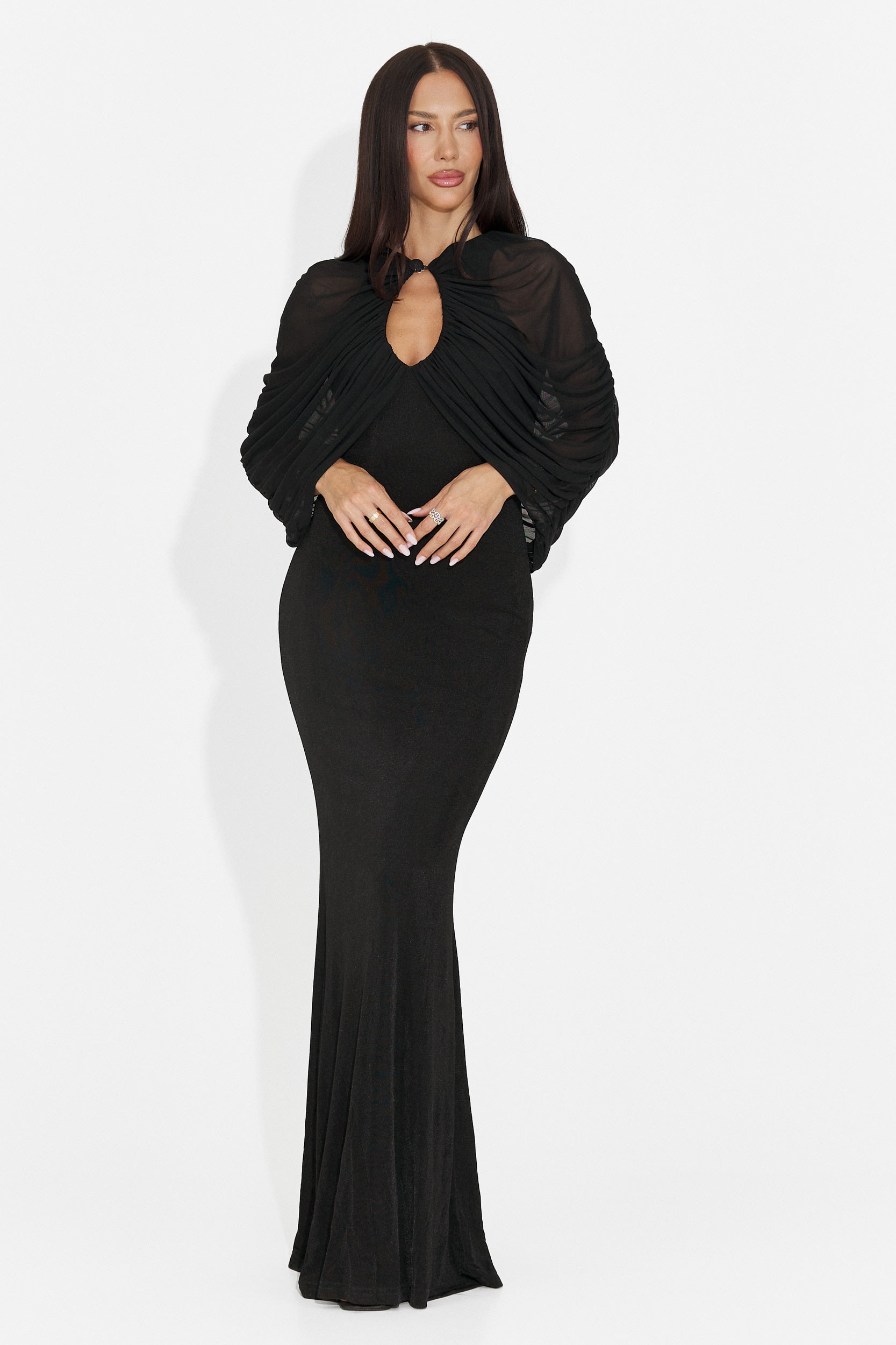 Rochie dama lunga neagra Lietna Bogas