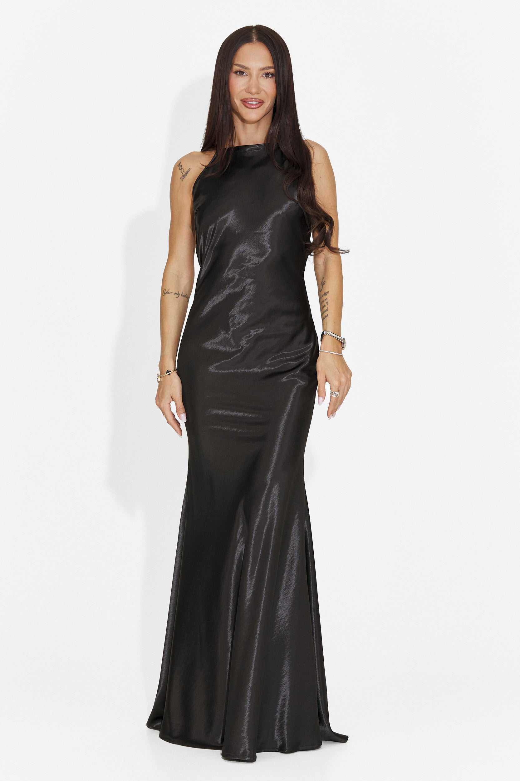 Rochie dama lunga neagra Tyele Bogas