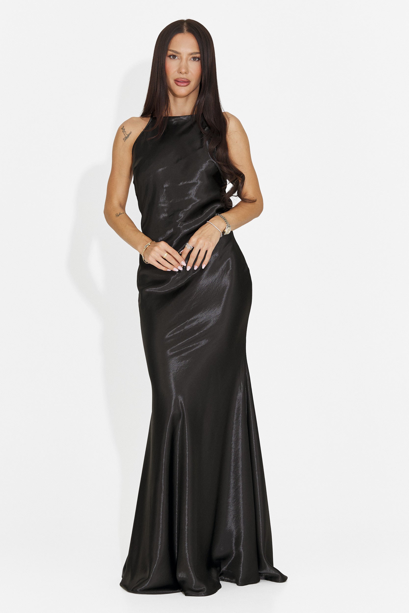 Rochie dama lunga neagra Tyele Bogas