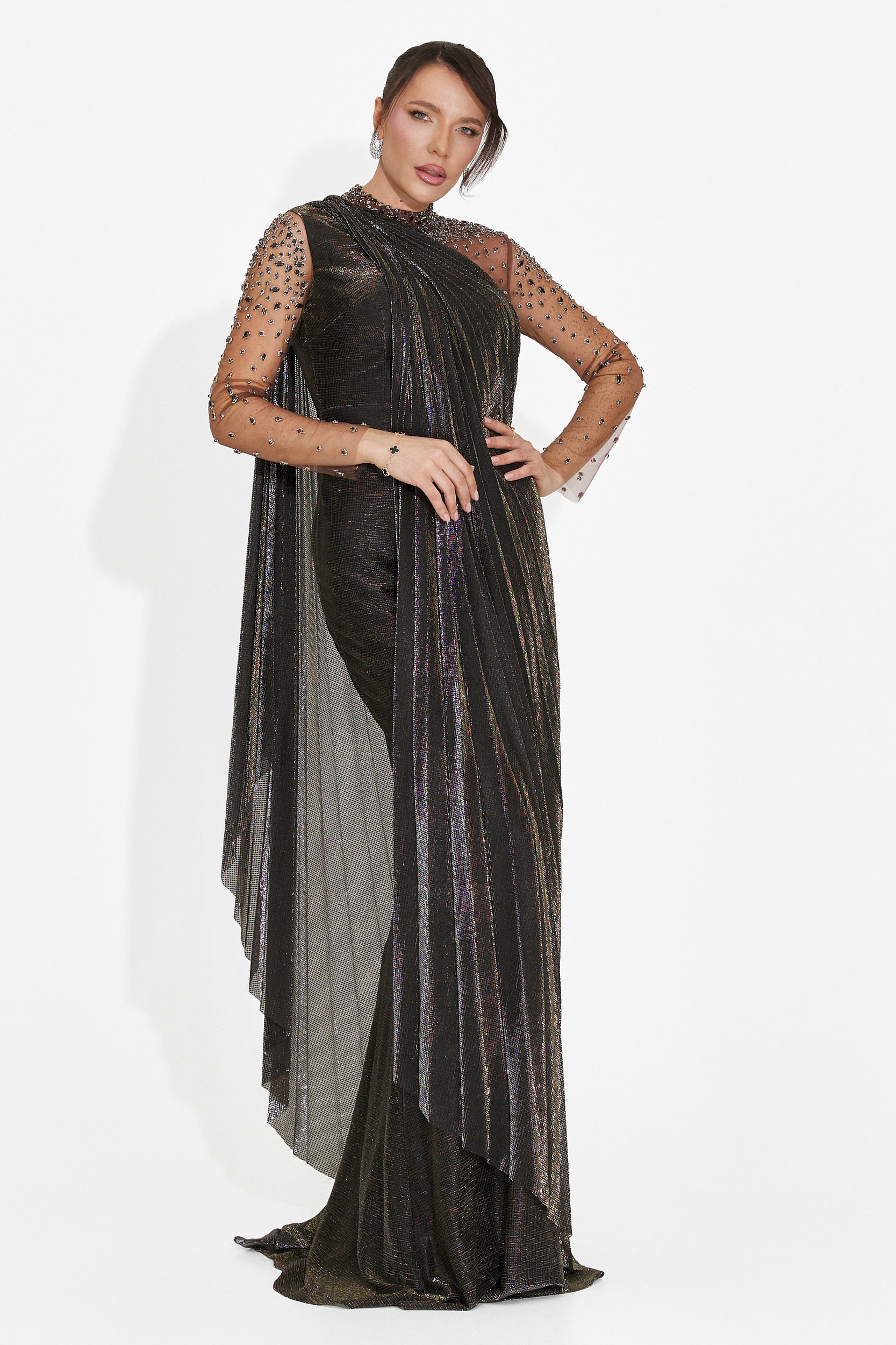 Rochie dama lunga neagra Ysaia Bogas