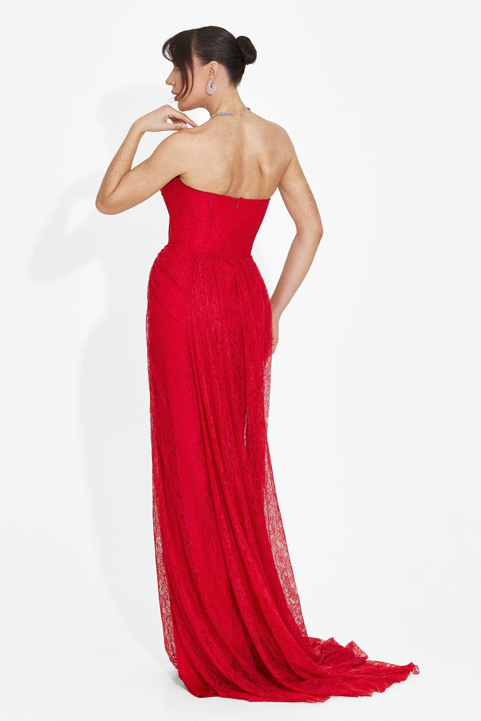 Rochie dama lunga rosie Sareia Bogas