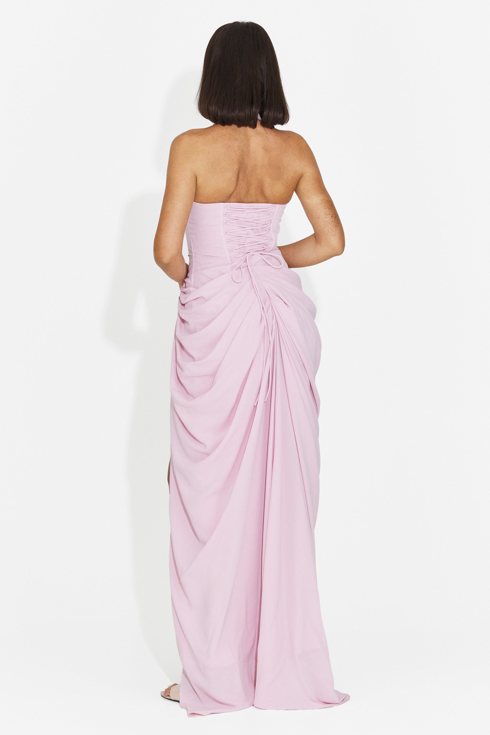 Rochie dama lunga roz Jifina Bogas