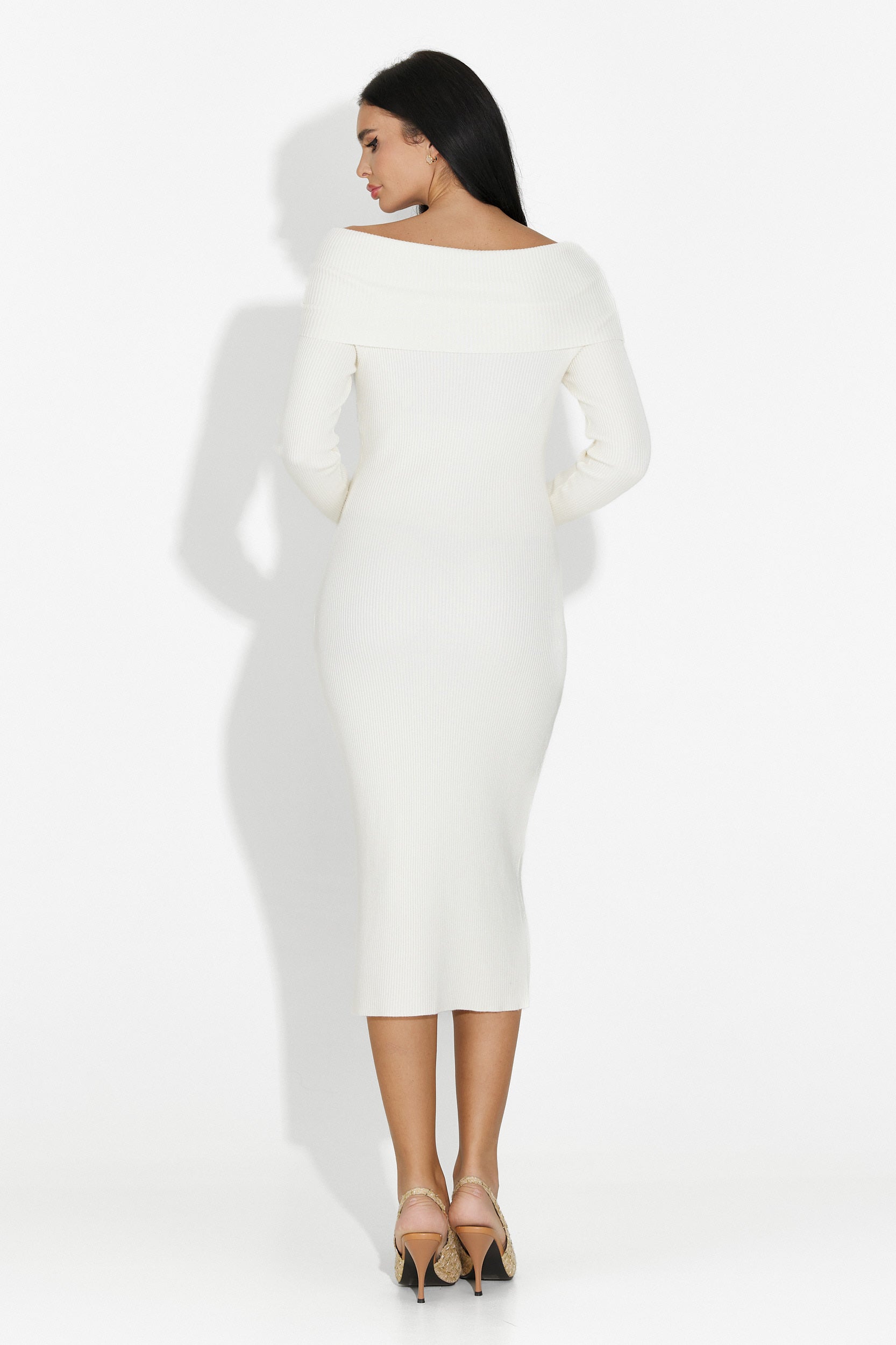 Velana Bogas bézs midi ruha nőknek