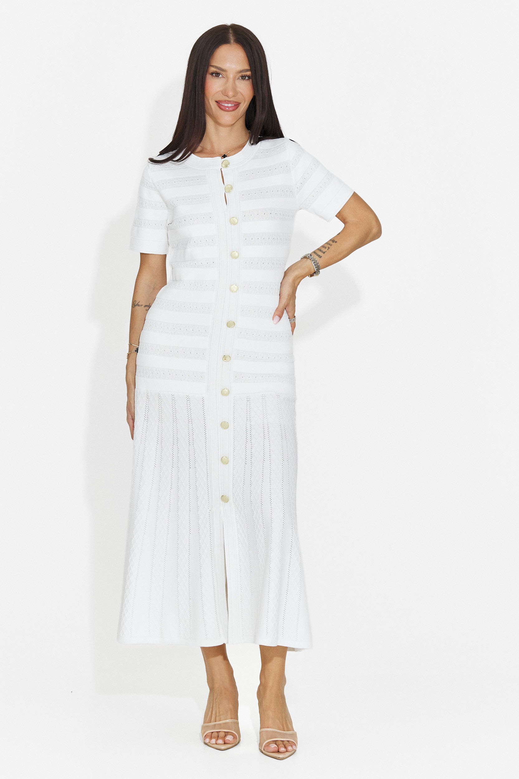 Rochie dama scurta alb Bikona Bogas