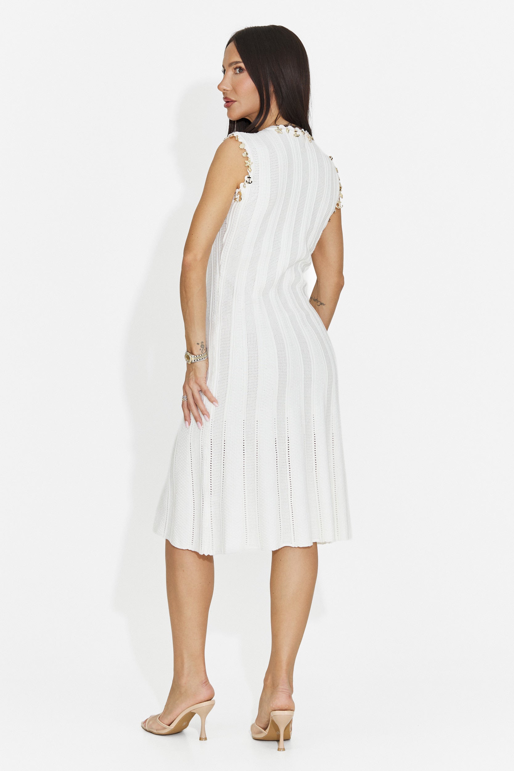 Rochie dama scurta alba Delaia Bogas