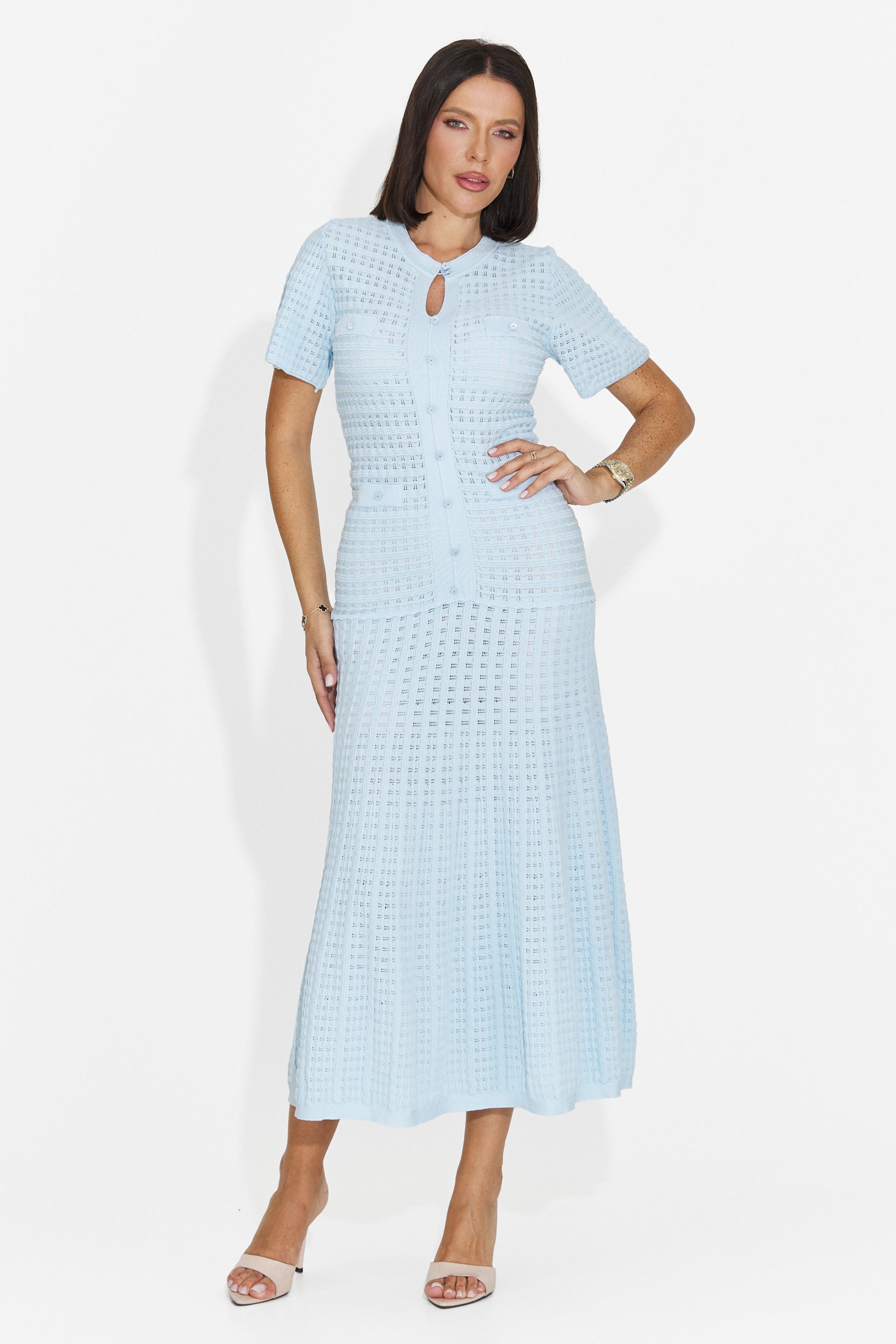 Rochie dama scurta bleu Gijoka Bogas