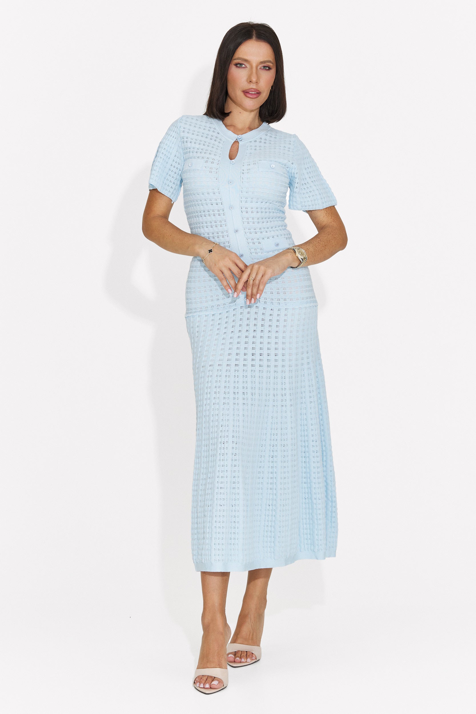 Rochie dama scurta bleu Gijoka Bogas