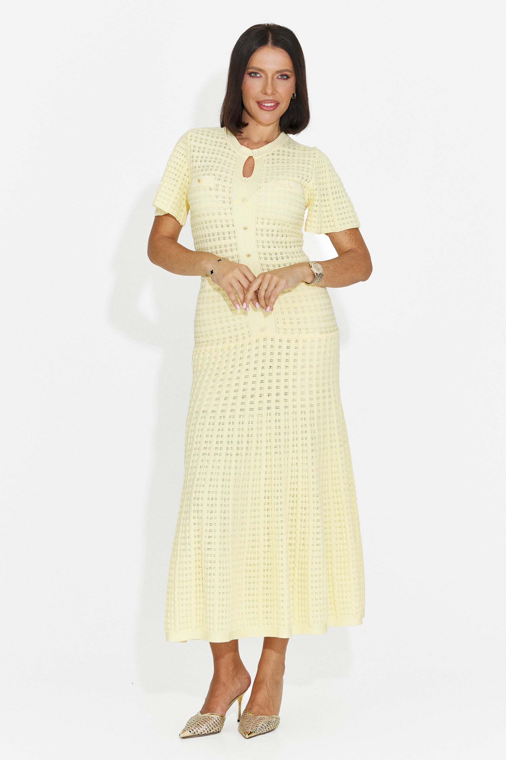 Rochie dama scurta galbena Gijoka Bogas